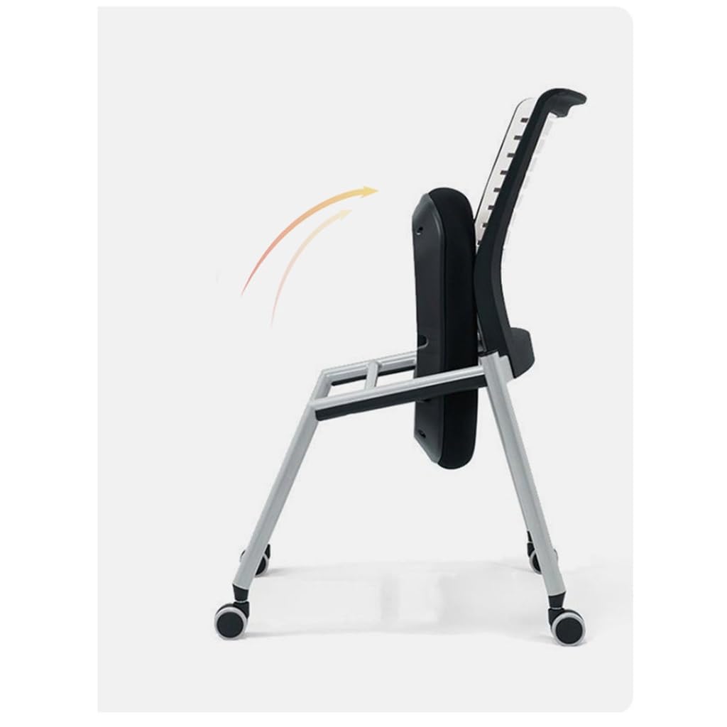 FKLGJFO Folding Training Chair with Writing Board - Adjustable Conference & Student Chair for Office, Classroom & Home Study - Perfect for Meetings, Classes & Workspaces