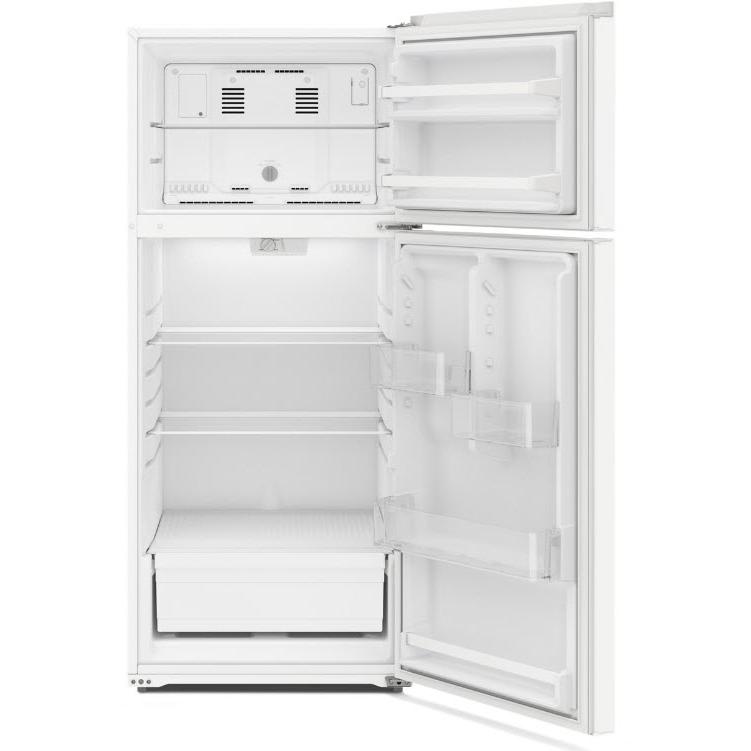 Amana 28 Inch 16.4 Cu Ft Freestanding Top Freezer Refrigerator ARTX3028PW - Perfect for Kitchens, Apartments & Small Spaces