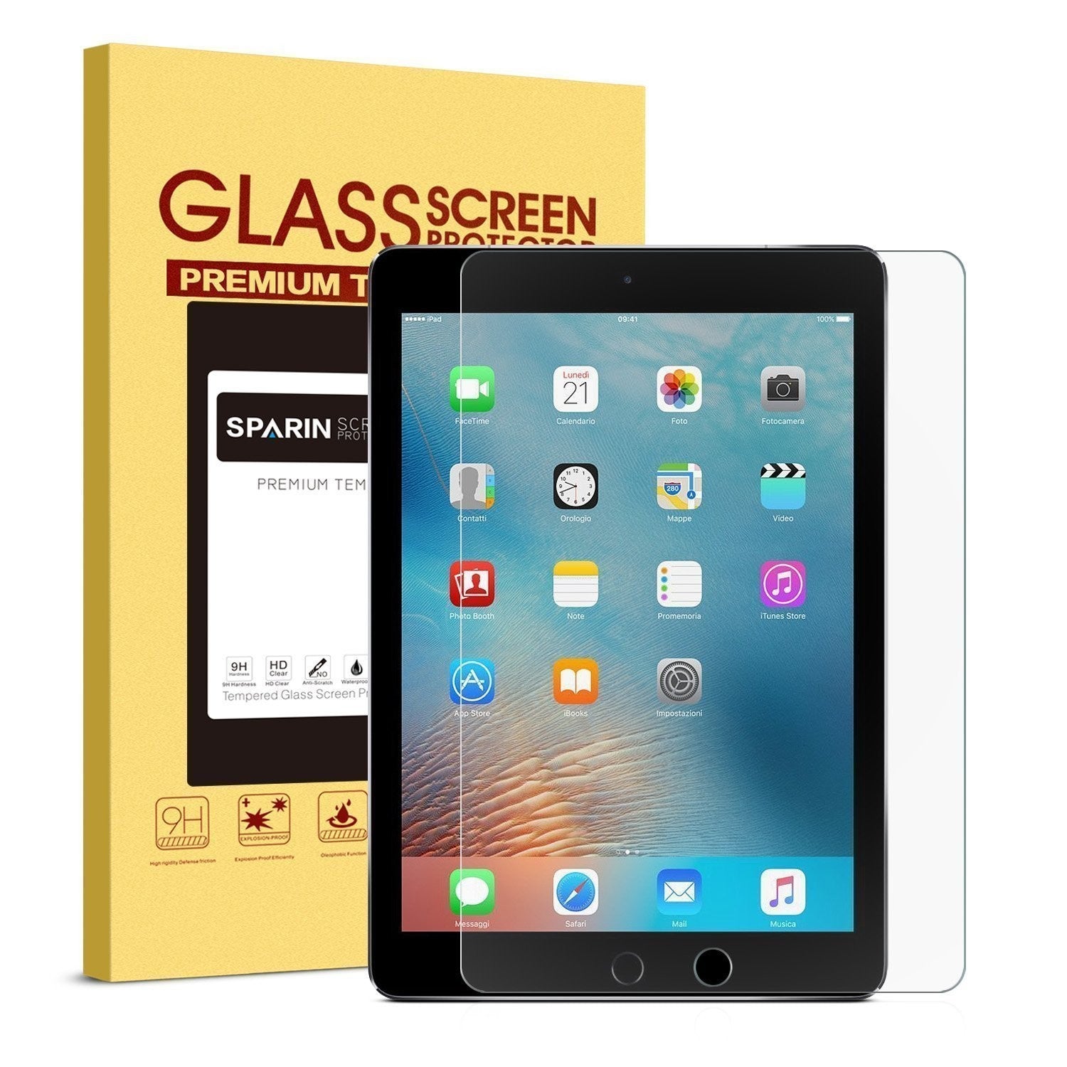 Premium Tempered Glass Screen Protector for iPad - 9H Hardness, HD Clear, Anti-Scratch, Bubble-Free Installation - Perfect for iPad Pro/Air/Mini, Home, Office & Travel Protection