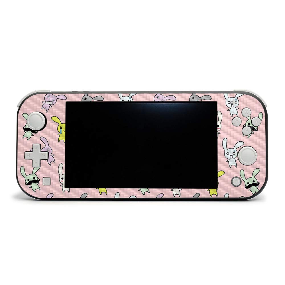 Premium Carbon Fiber Skin for Nintendo Switch Lite - Bunny Bunches Design | Protective & Durable Textured Cover | Easy to Apply & Remove | Made in USA | Perfect for Gaming Protection & Style Customization