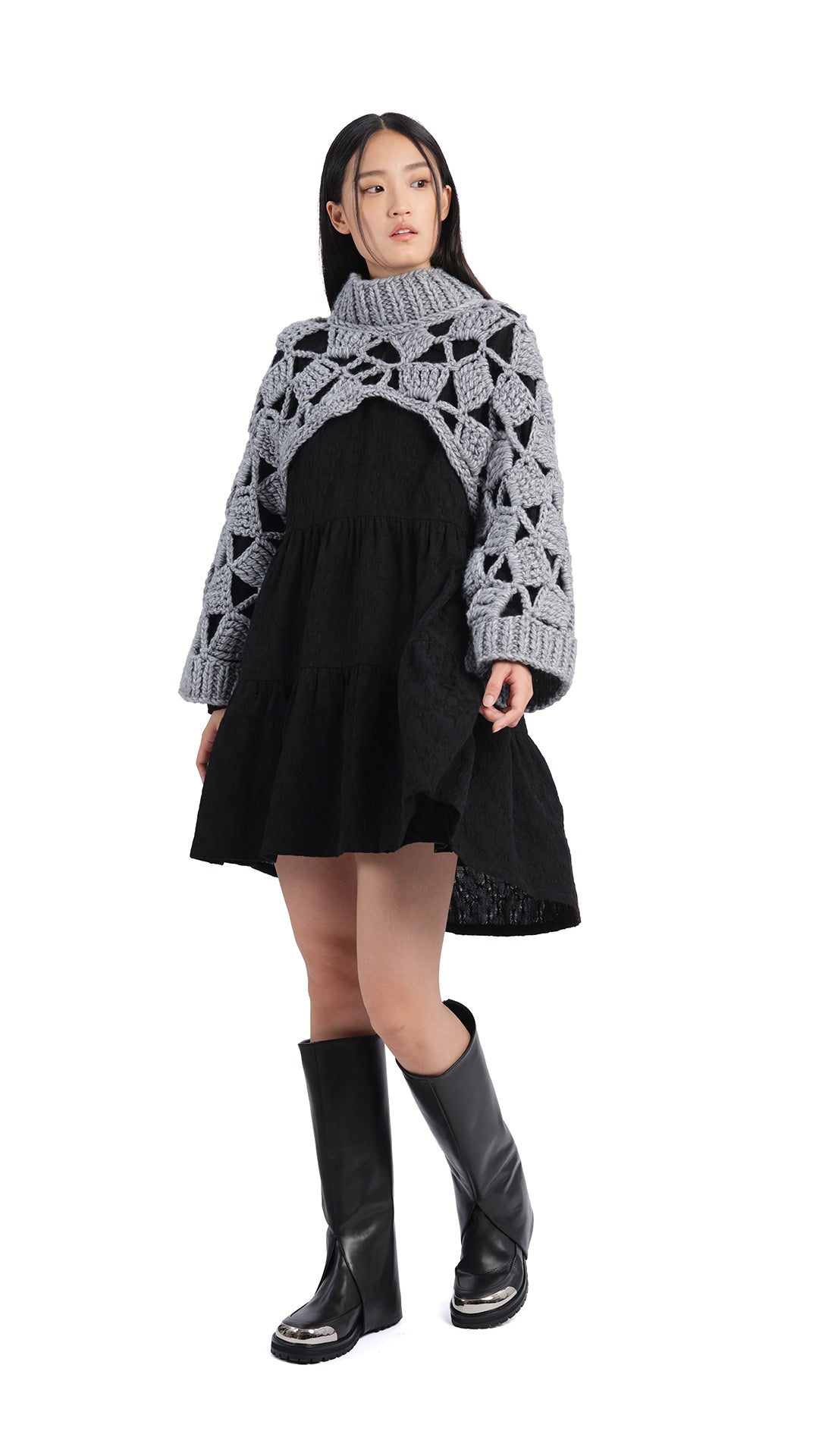 Elegant Pleated Sleeve Dress for Women - Flowy Summer & Party Wear - Perfect for Weddings, Dates & Special Occasions