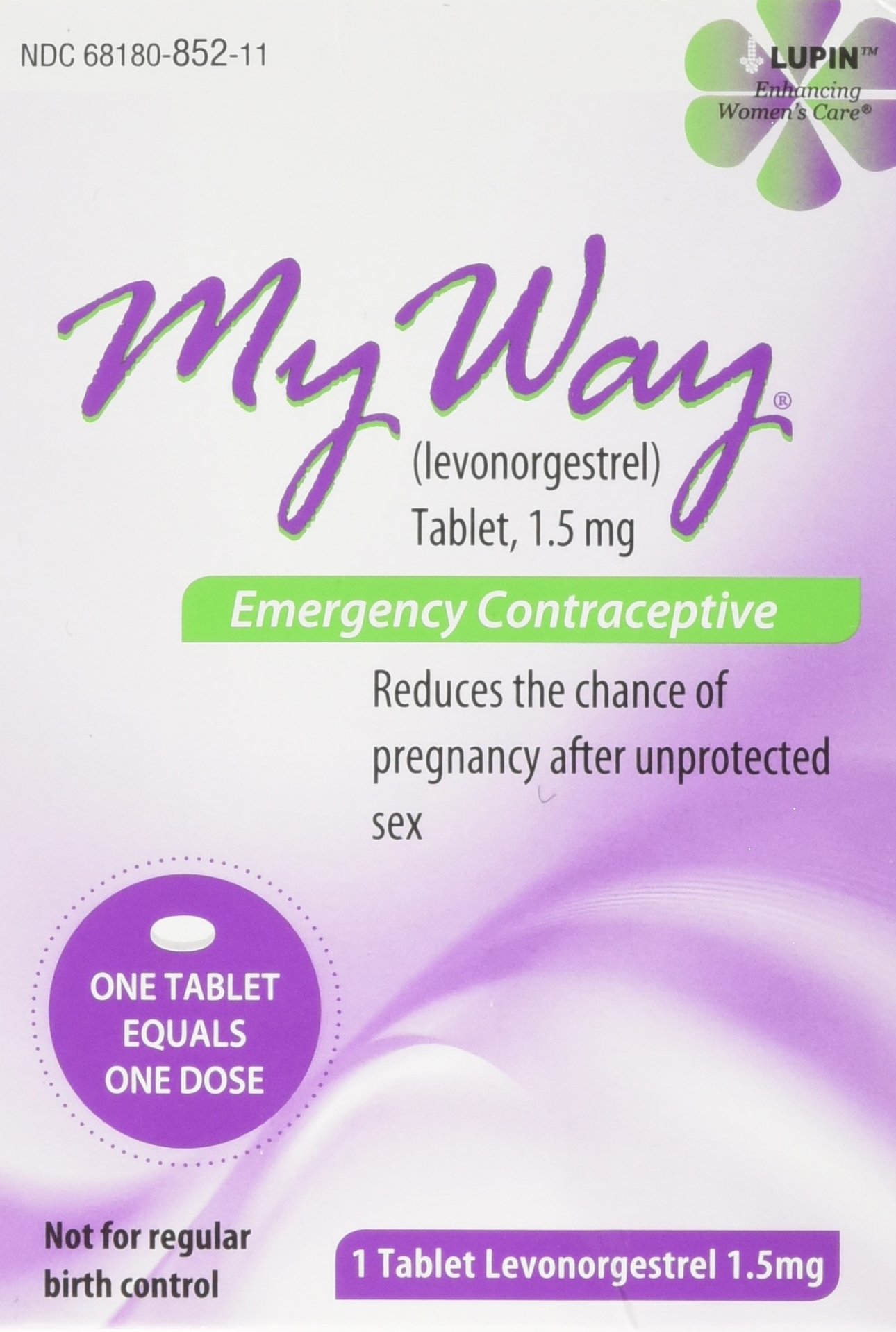 My Way Emergency Contraceptive Pill - 1 Tablet for Women | Fast-Acting Morning After Pill | Prevent Unplanned Pregnancy | Perfect for Travel & Unexpected Situations