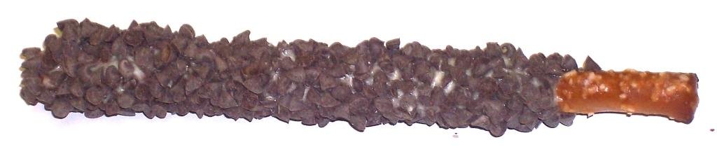 Scott's Cakes White Chocolate Covered Pretzel Rods with Chocolate Chips - Crunchy Sweet Snack for Parties, Gifts & Movie Nights (Single Pack)
