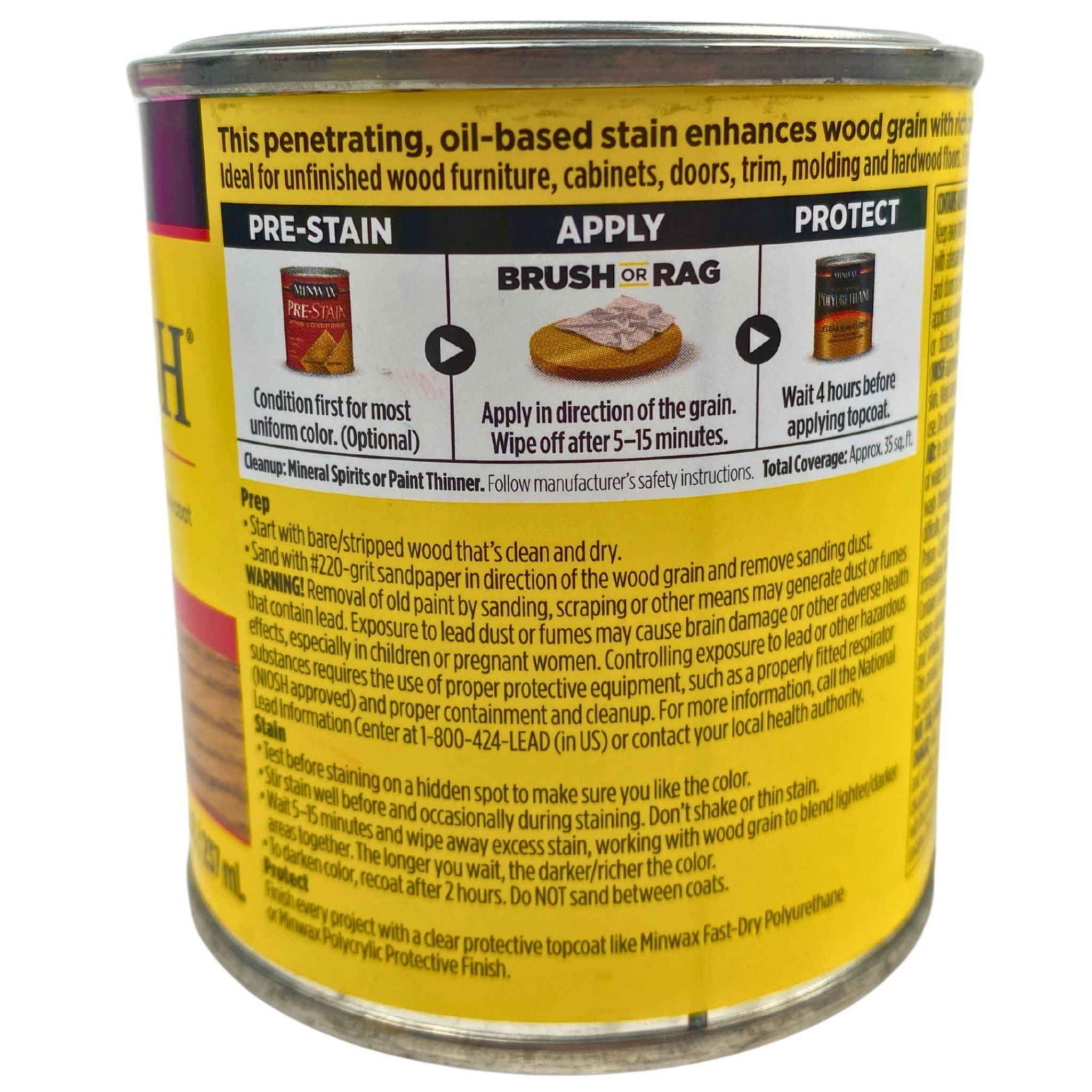 Premium Minwax Wood Finish Penetrating Stain - Golden Oak 210B (8 oz, 60-Piece Bulk Pack) for Furniture, Cabinets & DIY Woodworking Projects