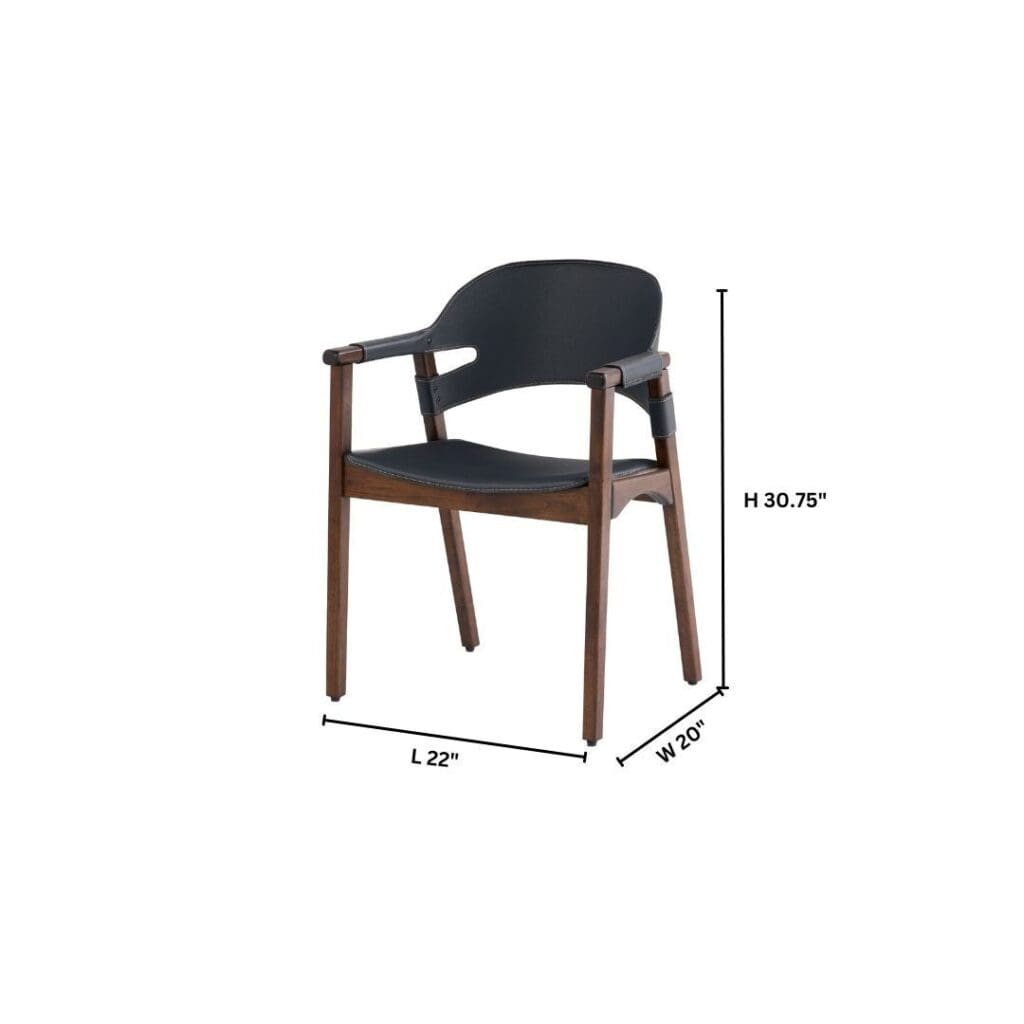 Cyan Design 11727 Boss Chair - Medium Brown & Navy Upholstered Office Chair for Executive Workspace & Home Office