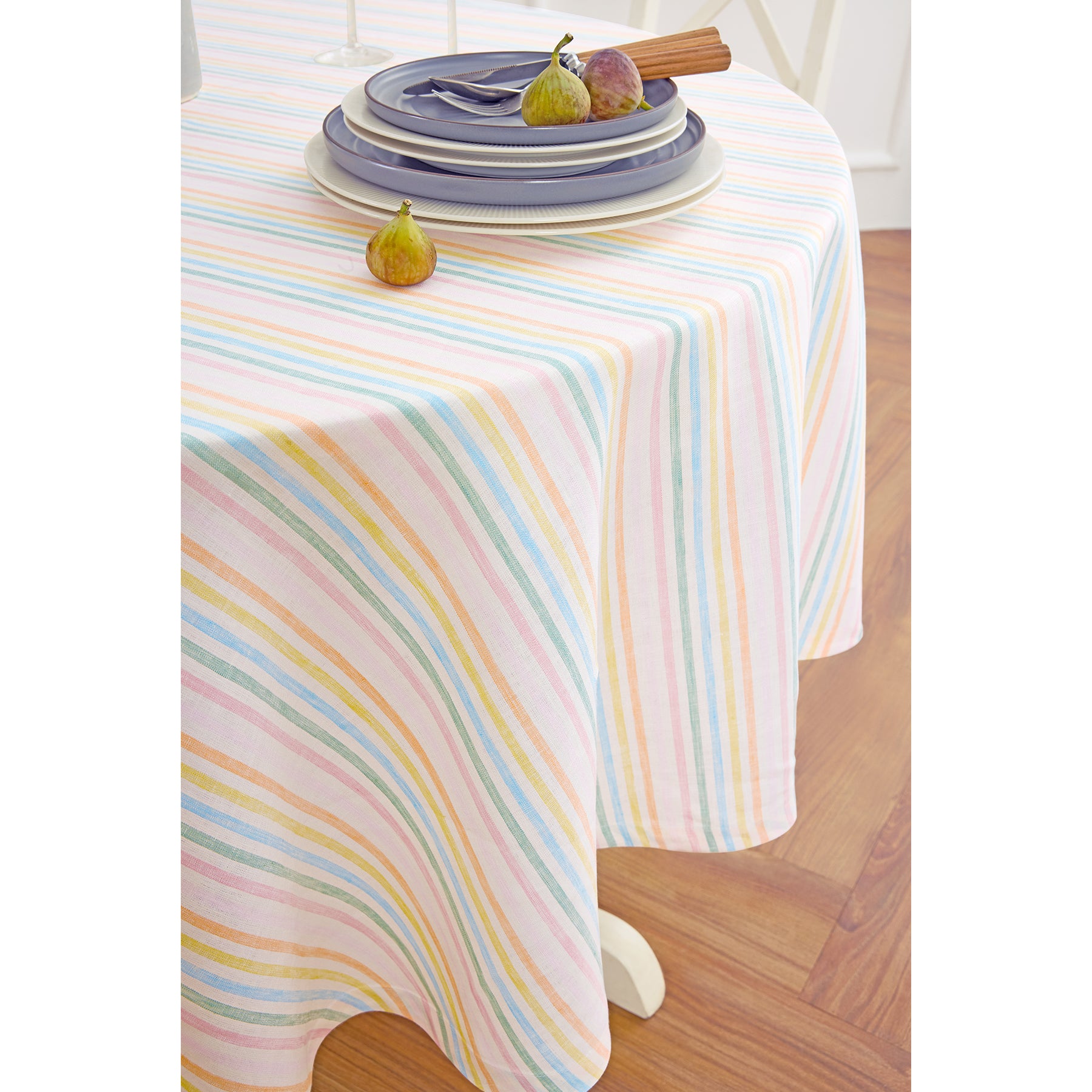 Julia Round Tablecloth - Elegant & Durable 60 Inch Round Table Cover for Dining, Parties, and Home Decor | Washable & Wrinkle-Resistant