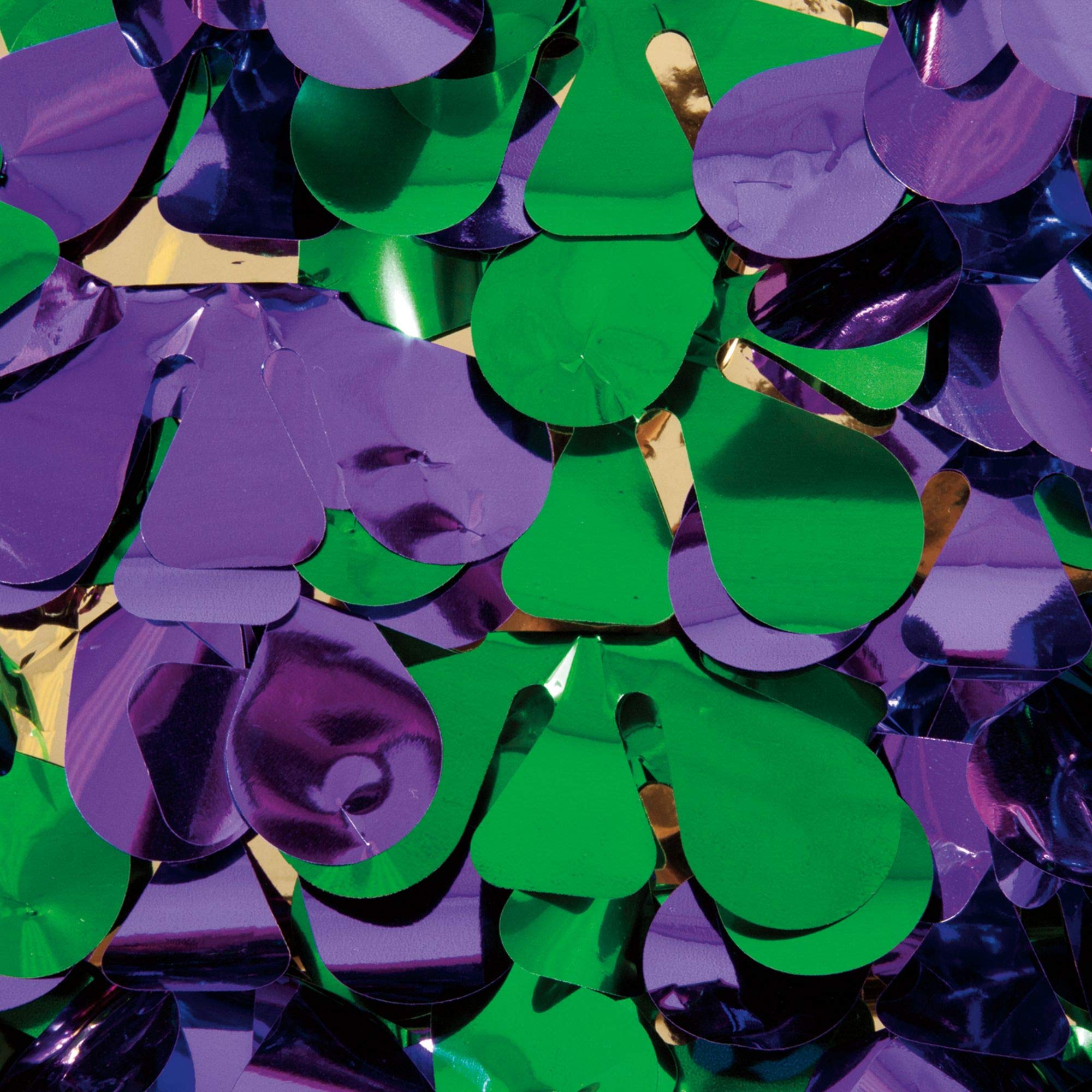 CC Home Furnishings 15ft Purple & Green Mardi Gras Metallic Floral Party Streamers - Perfect for Carnival Decorations, Birthday Parties & Festive Events