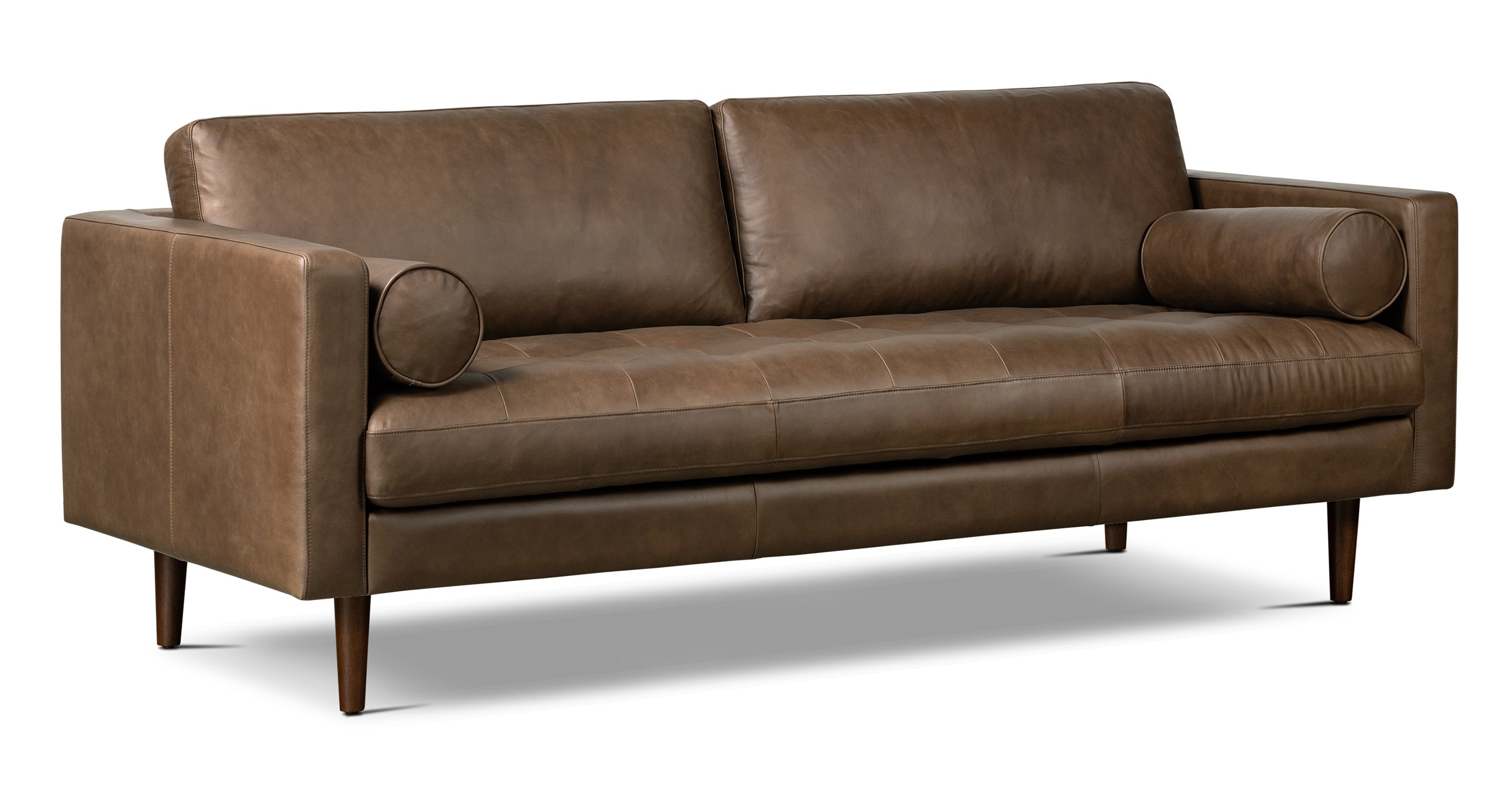 Premium Napa Leather Sofa - Modern Luxury Living Room Furniture for Home & Office - Perfect for Relaxing, Entertaining & Stylish Decor