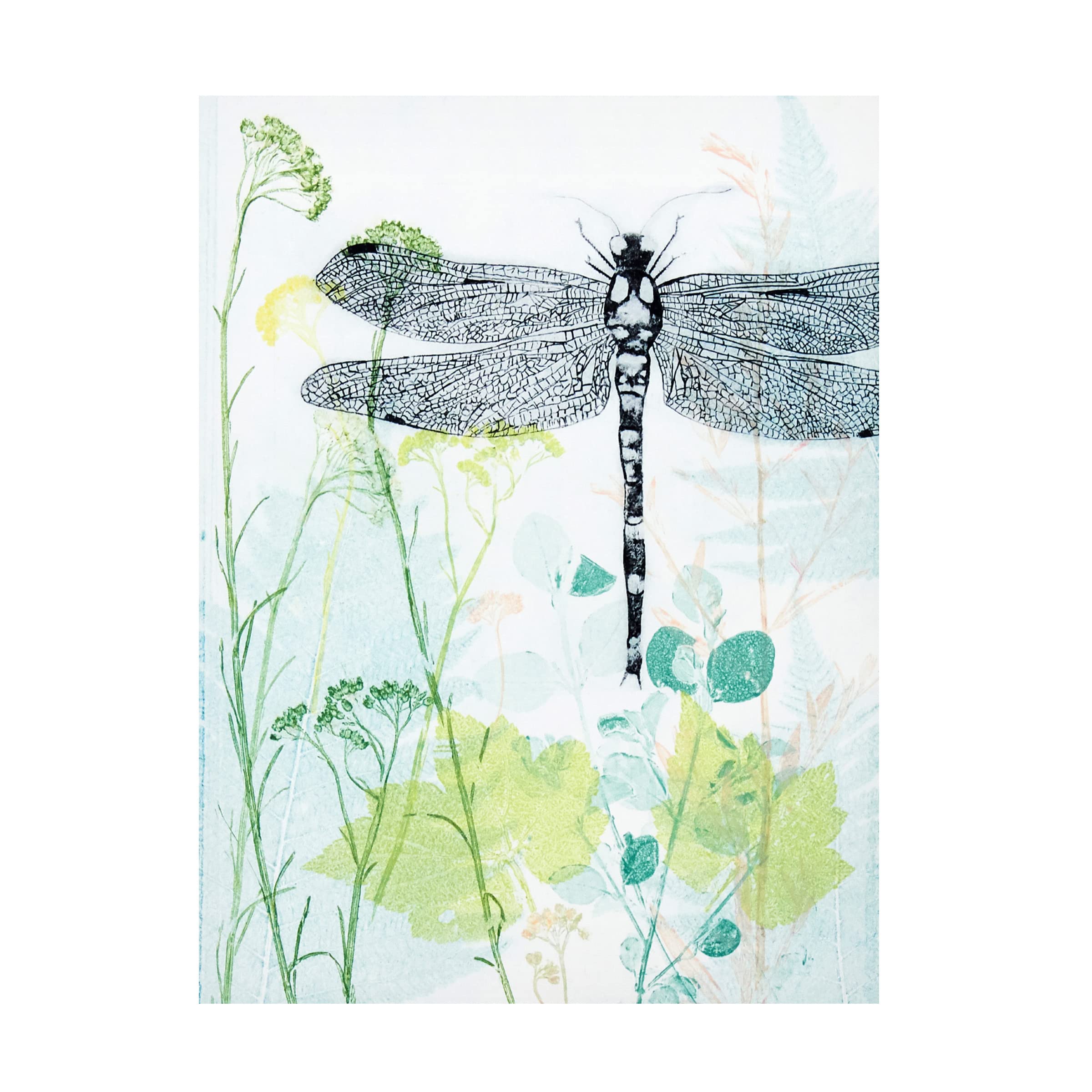 Trademark Fine Art 'Dragonfly And The Healing Plant' Canvas Wall Art Print by Trudy Rice - Nature Inspired Home Decor for Living Room, Bedroom & Office