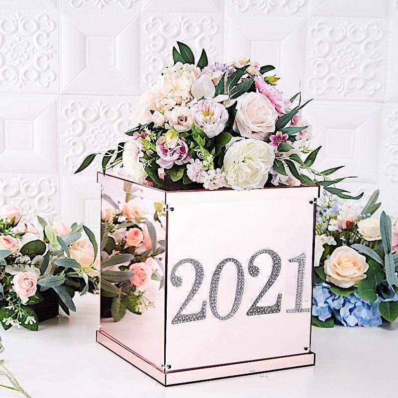 4 Inch Tall Self-Adhesive Rhinestone Number Stickers - Silver | Perfect for DIY Crafts, Scrapbooking, and Nail Art Decoration