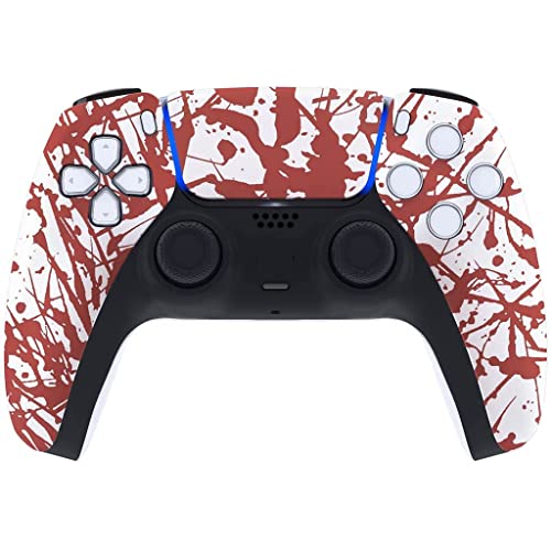 Custom Wireless PRO Controller for PS5 - Exclusive Blood Splatter Design, No Mods Needed | Perfect for Competitive Gaming & Long Play Sessions