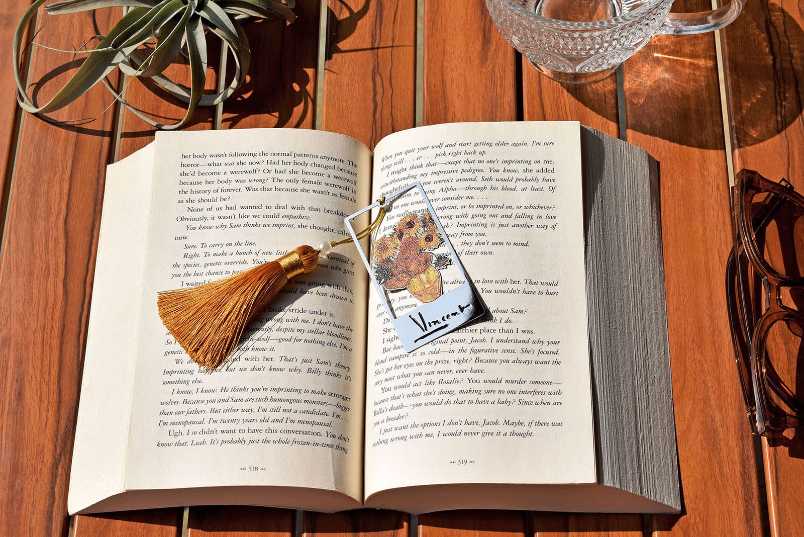 BLBMH 3-in-1 Metal Van Gogh Bookmark Set - Sunflower Design | Unique Birthday, Mother's Day & Teacher Appreciation Gift for Women, Book Lovers & Graduates | Perfect Reading Accessory for Bookworms & Literary Enthusiasts