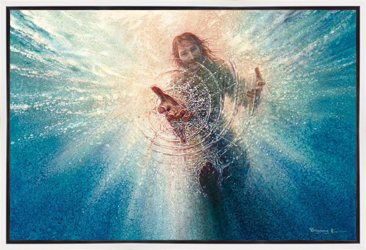 His Mighty Hand Gallery Wrap Canvas Art - Inspirational Christian Wall Decor for Home, Office & Church - Perfect for Living Room, Bedroom & Worship Spaces