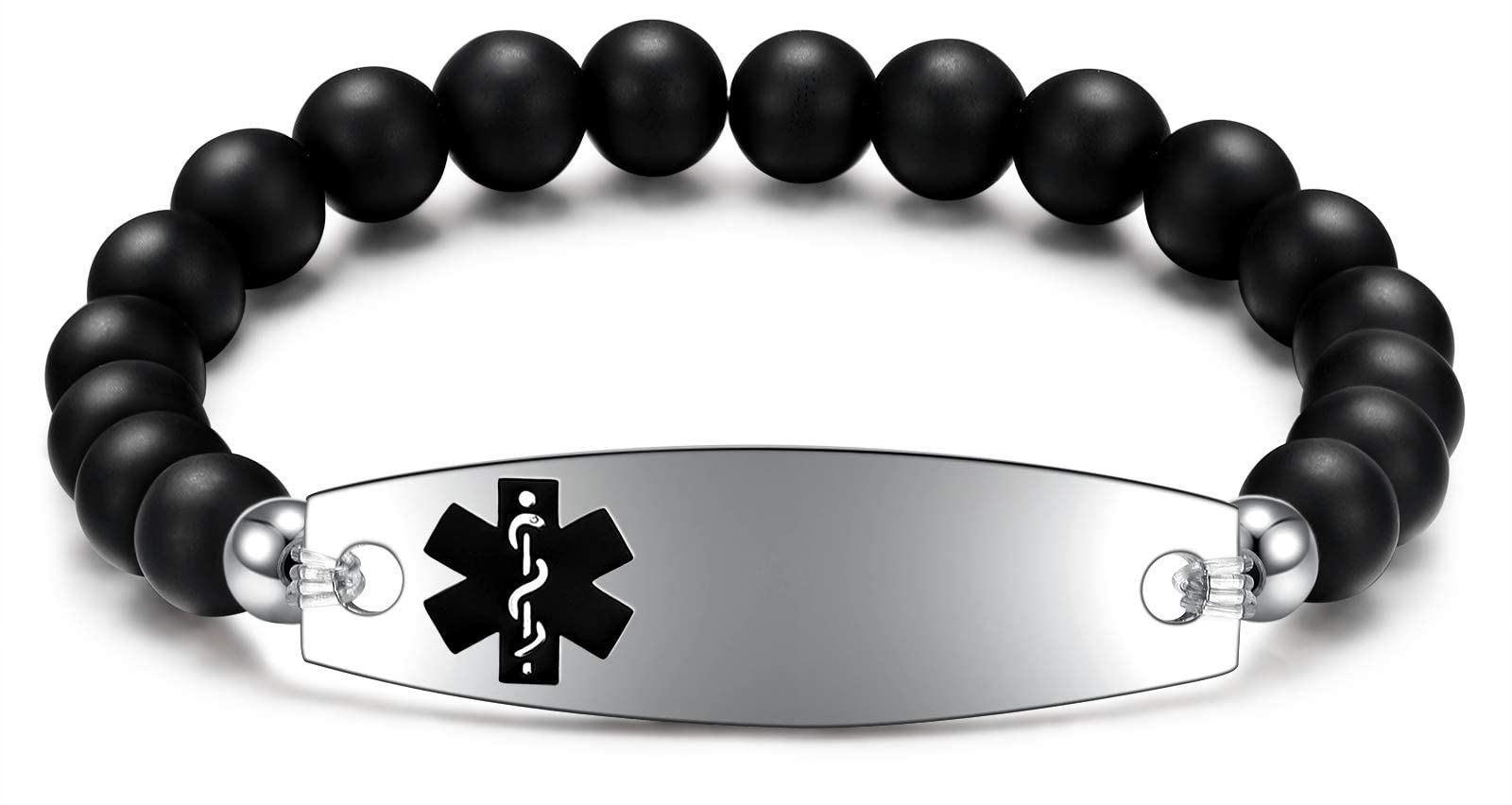 Custom Engraved Medical Alert Bracelet for Women - 3 Layer Stainless Steel Chain, Adjustable 5.5-8.5 Inches, Free Personalization | Emergency Medical ID Jewelry for Daily Wear, Travel & Outdoor Activities