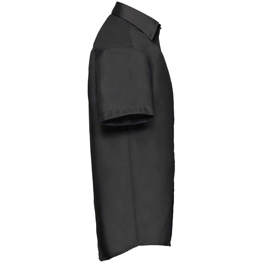 Russell Collection Men's Short Sleeve Non-Iron Dress Shirt - Comfortable Business Casual & Office Wear for Professional Men
