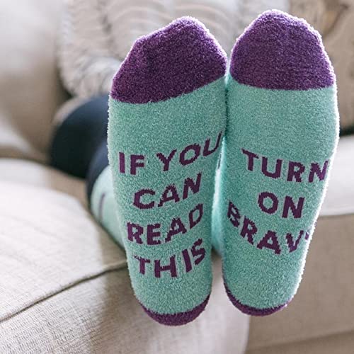 Bravo Fuzzy Socks White - Cozy Winter Slipper Socks for Women & Men | Perfect for Home, Office and Cold Weather Comfort