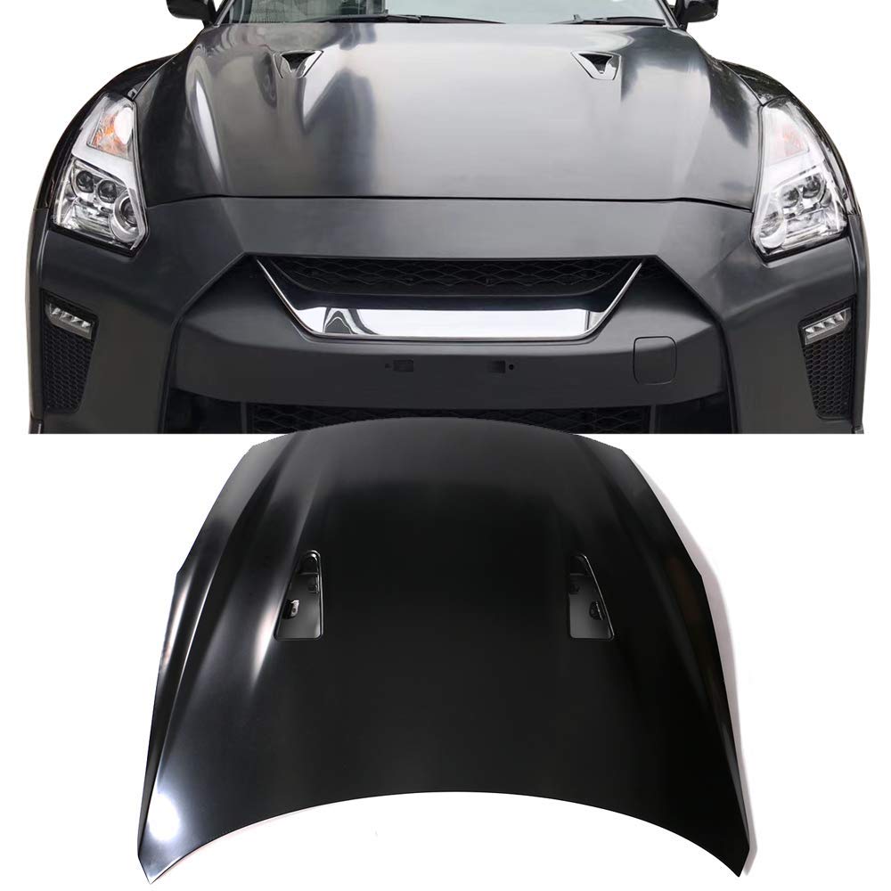 IKON MOTORSPORTS Front Bumper Cover & Headlights for 2009-2022 Nissan GT-R R35 - Factory Style Replacement Bumper & Conversion Headlamps | Perfect for Performance Upgrades & Car Restoration Projects