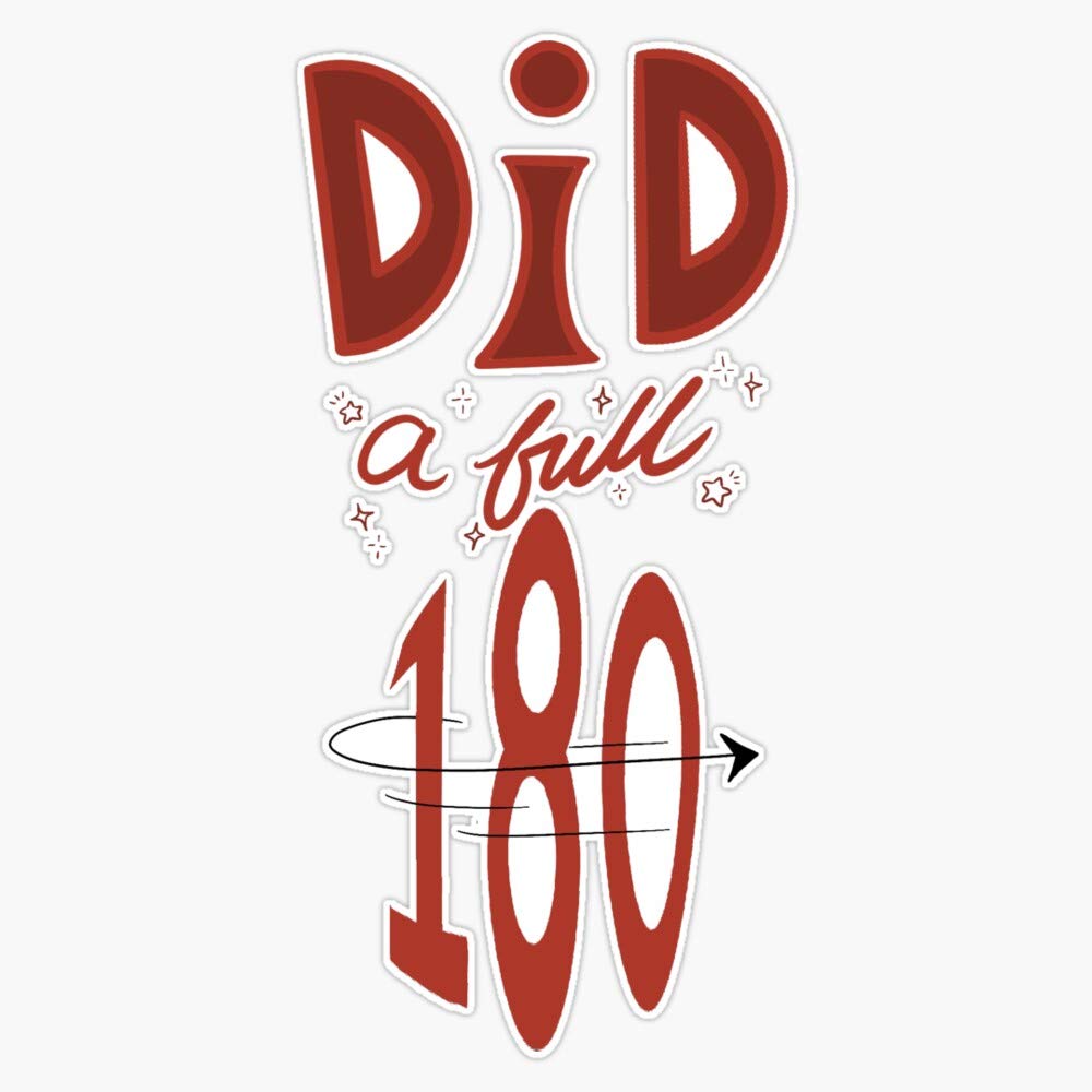 Leyland Designs 180 Sticker - Durable Outdoor Vinyl Decal for Windows, Bumpers, Laptops, Crafts, and Home Decor - 5 Inch