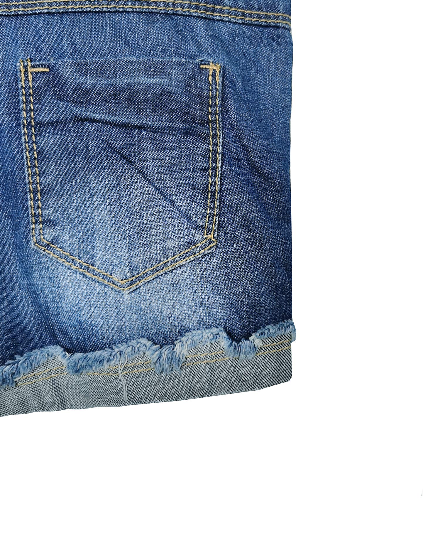 KIDSCOOL SPACE Baby & Toddler Denim Shortall Overalls - Adjustable Summer Shorts for Girls & Boys | Perfect for Playtime, Beach & Outdoor Activities