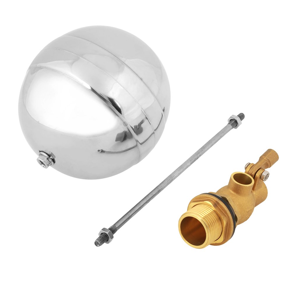 Adjustable Stainless Steel Water Float Valve Assembly for Water and Oil Tanks, Pools, and Irrigation Systems