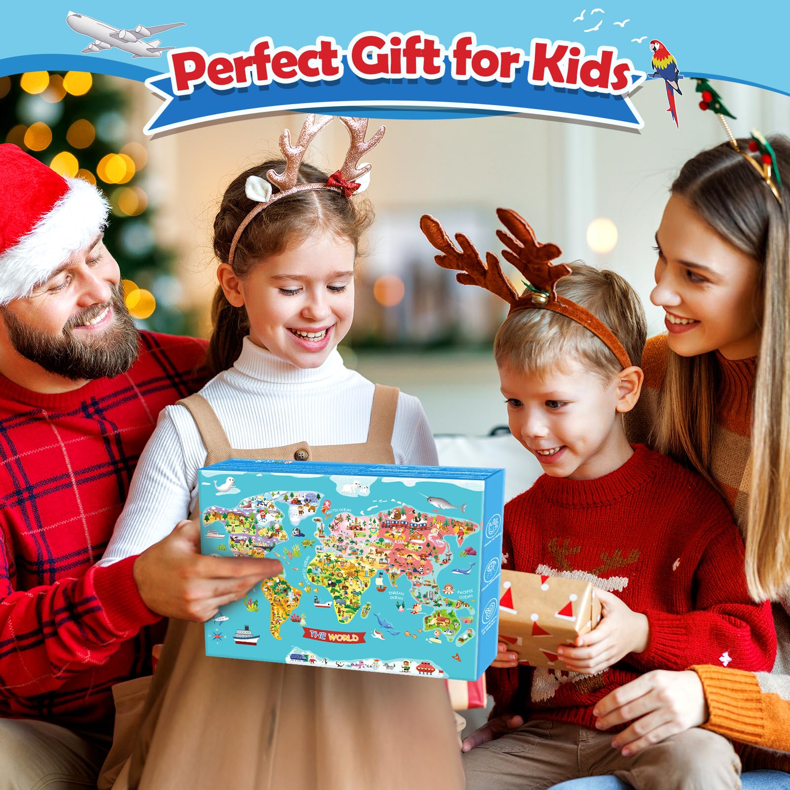Educational Geography Busy Book for Kids Ages 3-8 - Interactive Sensory Learning Toys for Preschool Boys & Girls - STEM Travel Activity Book - Perfect Easter Gift for 5-7 Year Olds | Great for Road Trips, Classroom & Homeschool Learning Activities