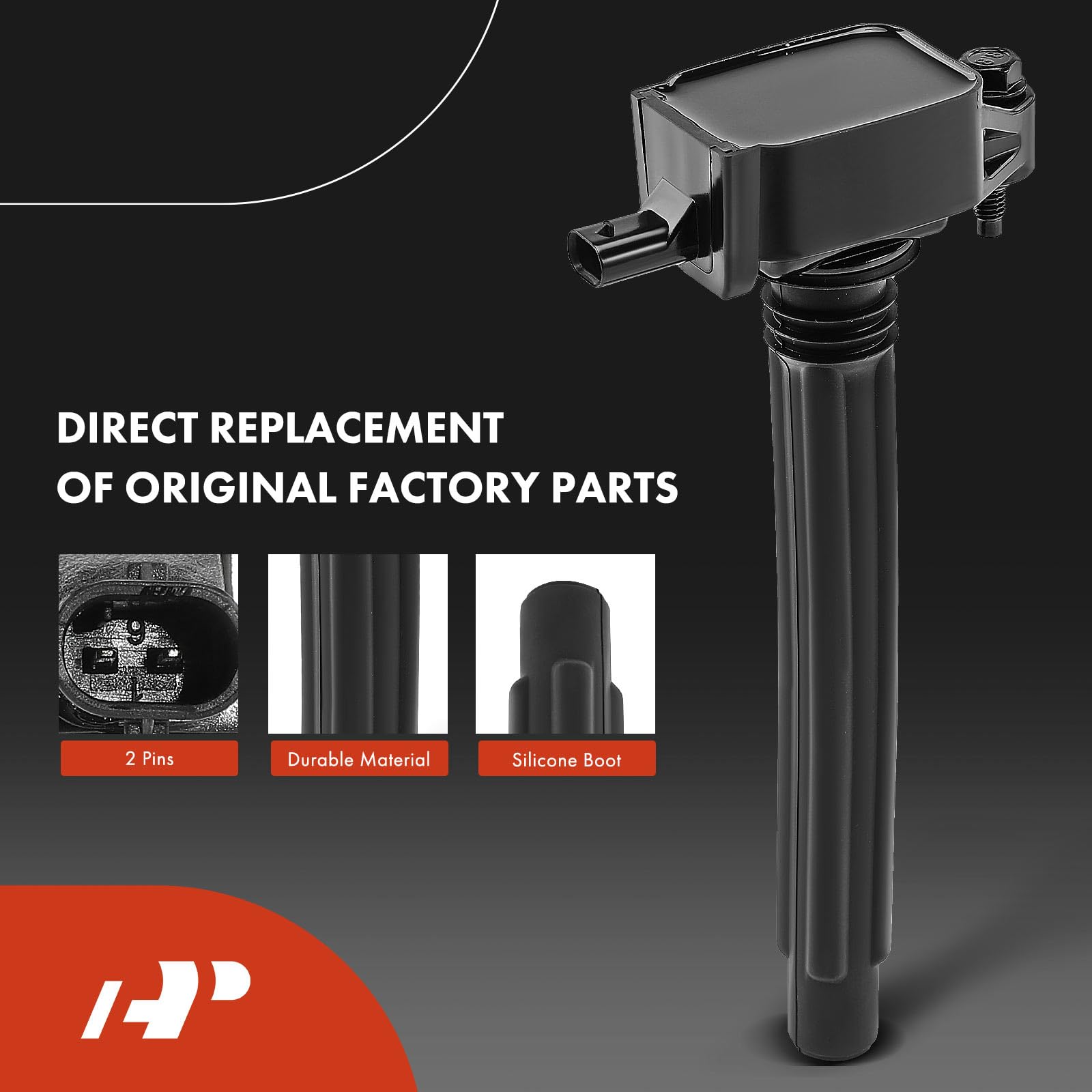 Premium 4-Piece Ignition Coil Pack & Iridium Spark Plugs Kit - Compatible with Jeep Cherokee 2014-2020, Compass 2018-2020, Renegade 2015-2020 | Chrysler 200 | Ram ProMaster City | Dodge Dart | Fiat 500X - Improve Engine Performance & Fuel Efficiency