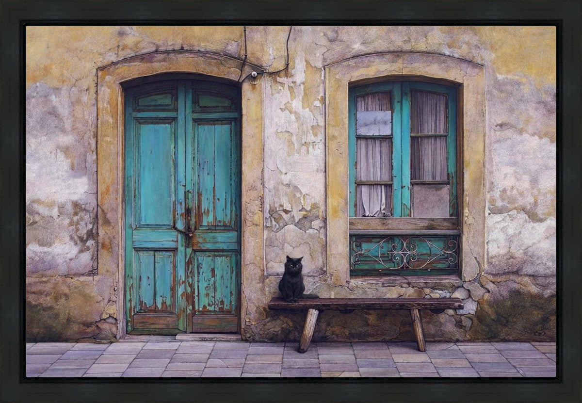 Black Cat Gallery Wrap Canvas Art - Handmade Stretched Canvas Wall Decor for Living Room, Bedroom & Office - Perfect for Home Decor & Gifts