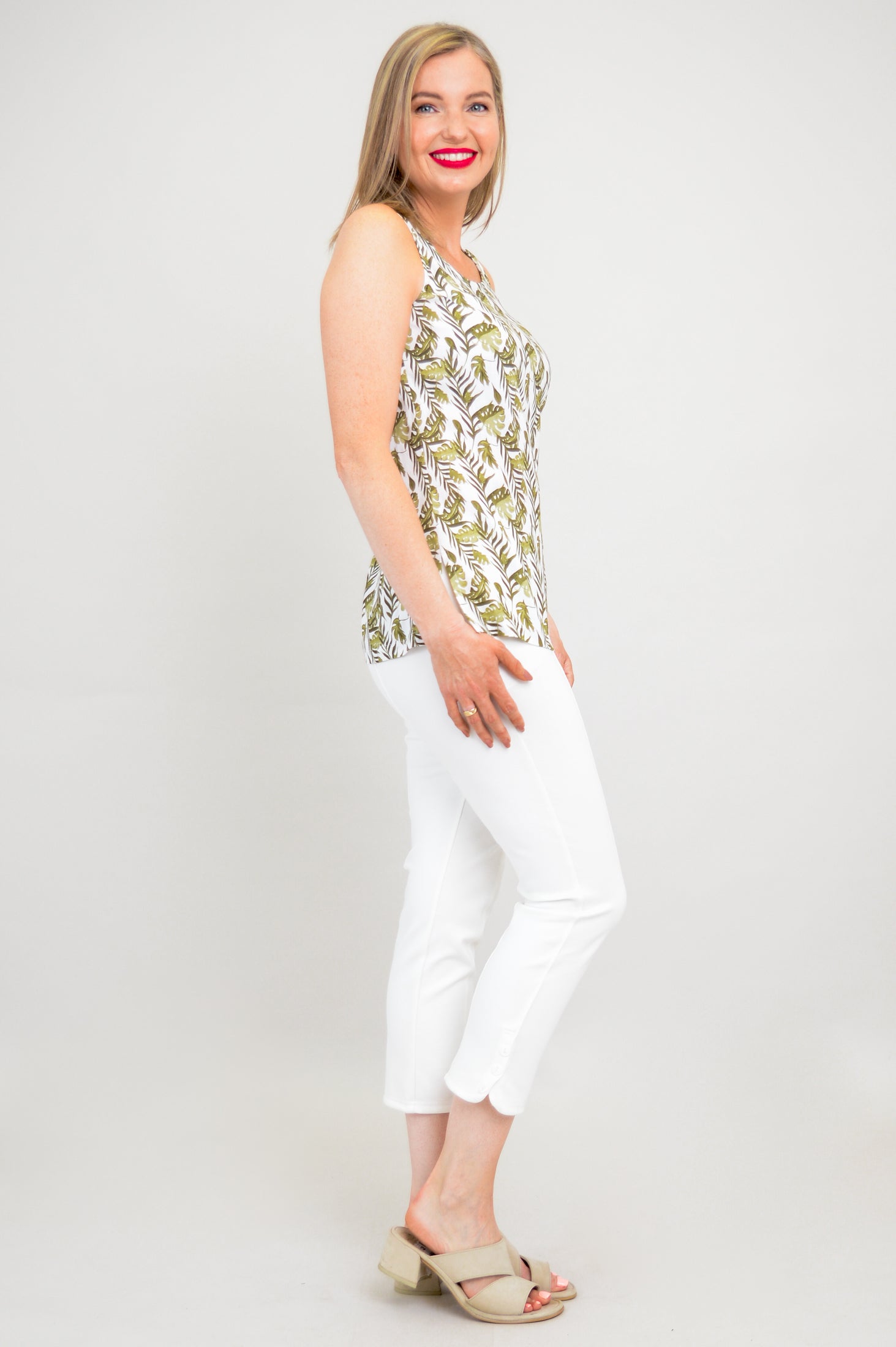 Dena Tank Top - Breathable Linen Bamboo Blend Women's Shirt for Summer | Casual Wear, Beach Outfits, and Layering