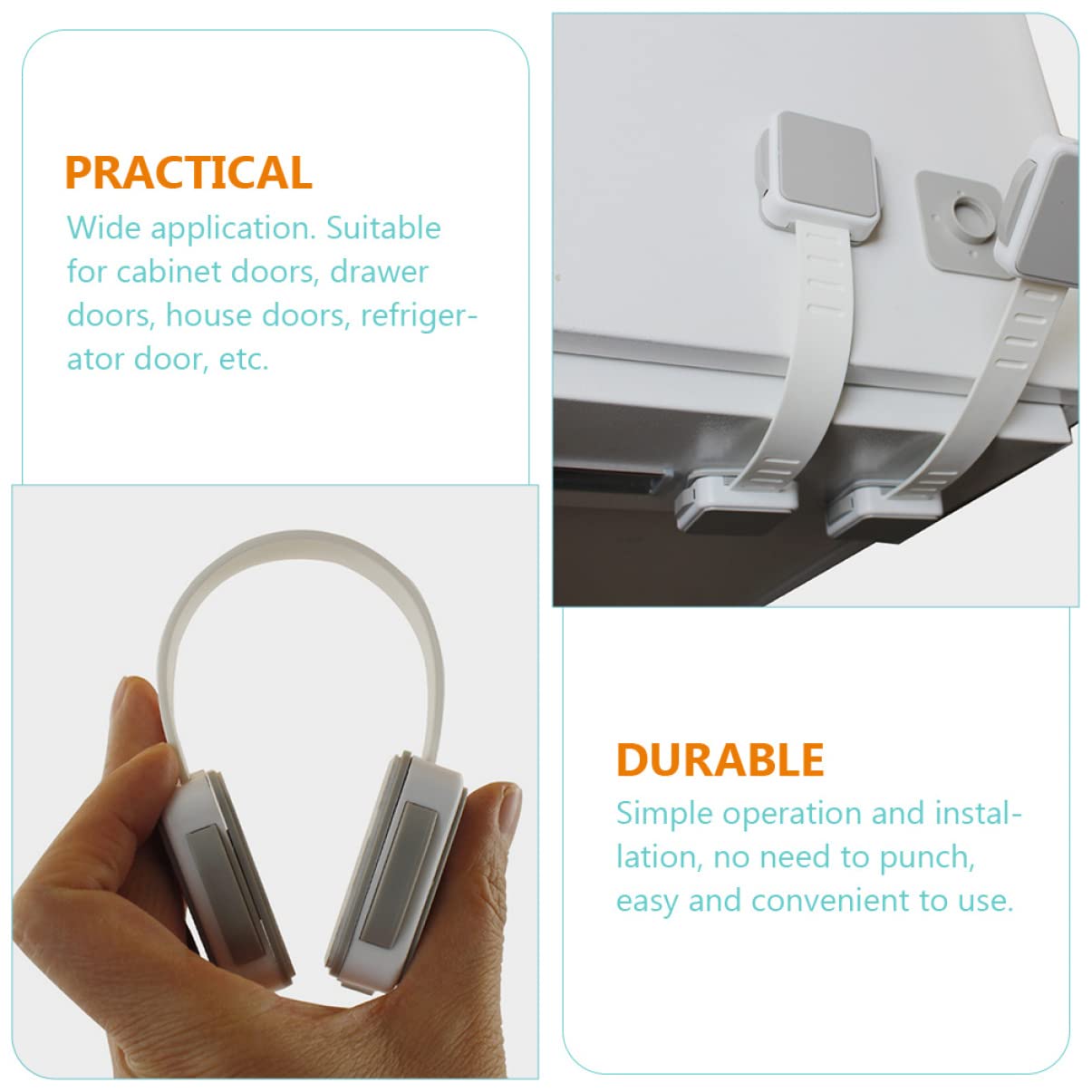 VICASKY 30-Pack Child Safety Locks for Refrigerator, Dishwasher & Drawers - Baby Proofing Cabinet Locks - Strong ABS Plastic - Perfect for Kitchen, Bathroom & Nursery Childproofing