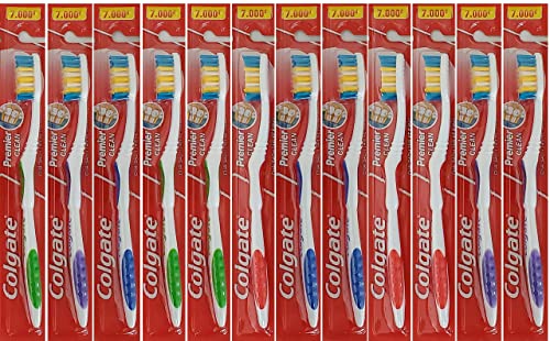 Colgate Premier Extra Clean Toothbrushes - Pack of 12 | Soft Bristles for Gentle Cleaning | Perfect for Family, Travel & Daily Oral Care
