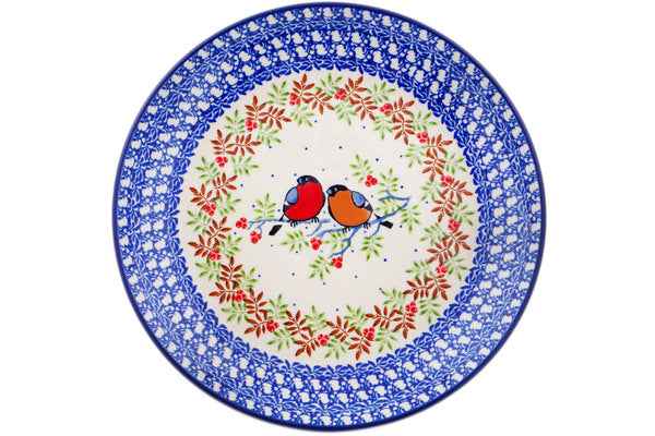 10-Piece Dinner Plate Set - Berries and Birds Floral Design - Elegant Porcelain Plates for Dining, Entertaining, and Home Decor