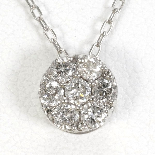 18K White Gold Diamond Necklace for Women - Elegant Pendant Jewelry for Weddings, Anniversaries & Special Occasions