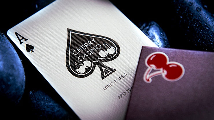 Premium Cherry Casino House Deck Playing Cards - Desert Inn Purple Design for Poker, Blackjack & Card Games - Perfect for Casino Nights, Game Nights & Magic Tricks