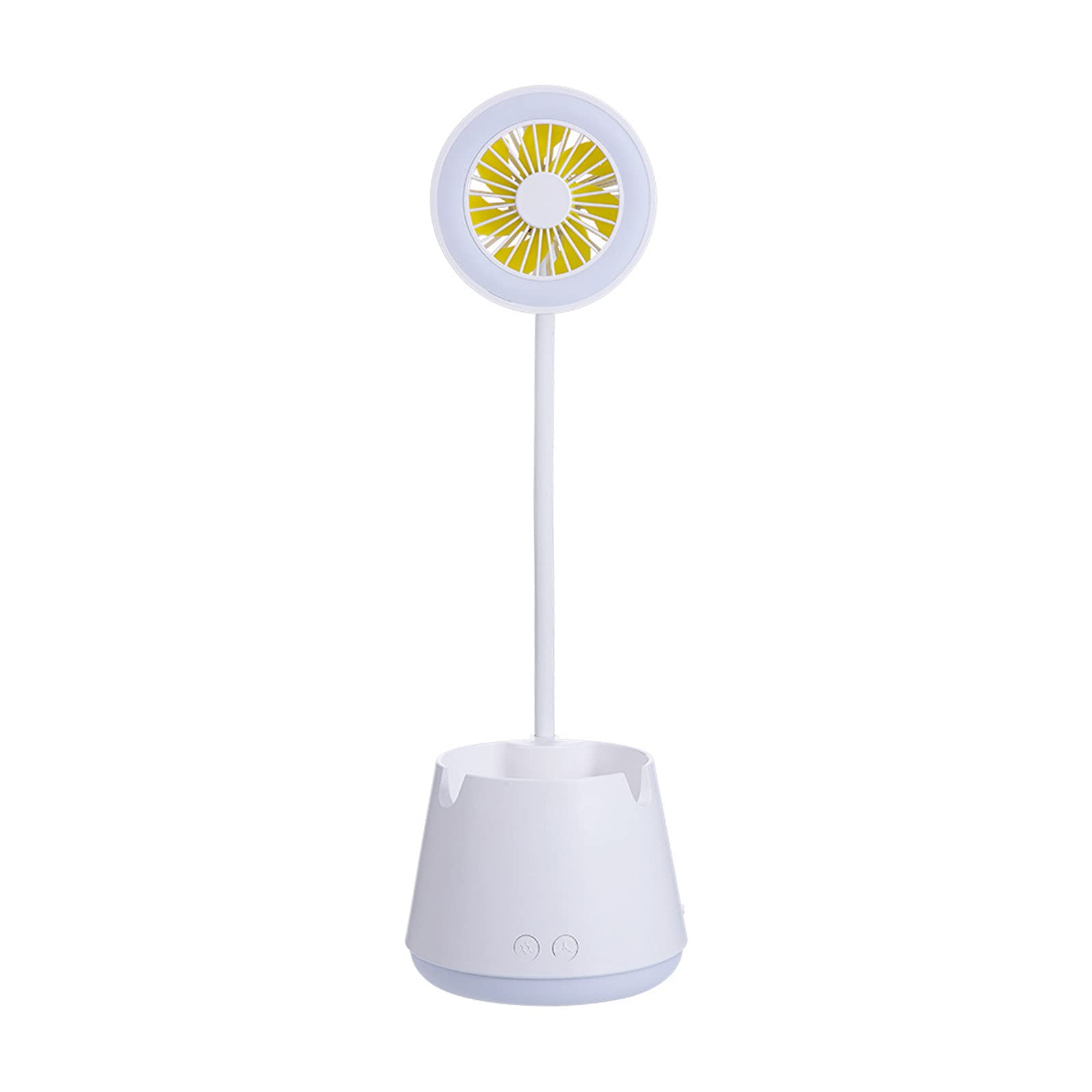 LED Eye Protection USB Desk Lamp with Fan - Adjustable Brightness, 3 Color Modes, Quiet Cooling for Home Office, Study & Bedroom Reading (Model KT4)