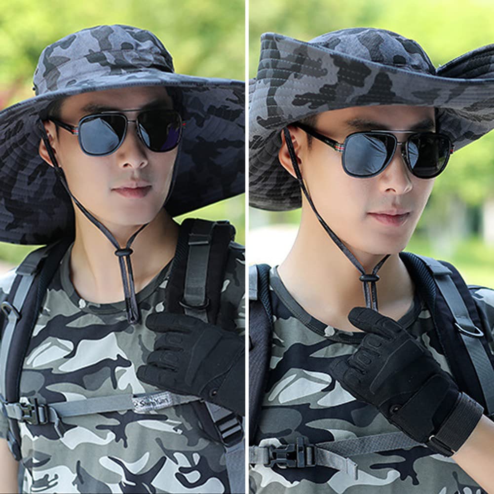 Peicees Super Wide Brim Sun Hat for Men & Women - UPF 50+ UV Protection Fishing Bucket Hat, Safari & Cowboy Hat for Outdoor Activities, Beach, Hiking, and Travel
