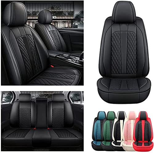 Premium Front & Rear Seat Covers for Hyundai Venue - Luxury PU Leather Car Seat Protectors, Comfortable & Stylish Black Interior Accessories | Perfect for Daily Commute, Road Trips & Car Interior Protection