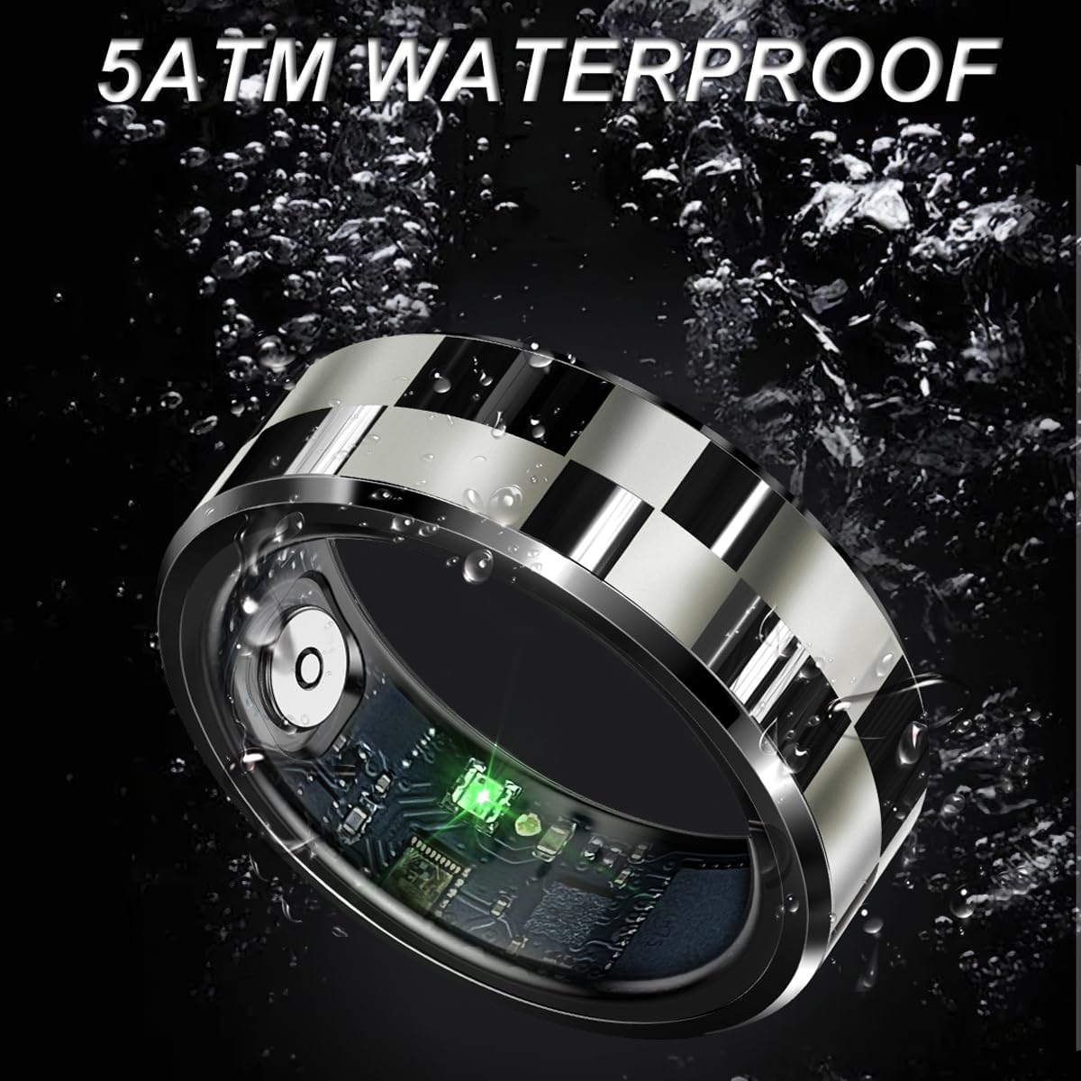 Smart Ring Fitness Tracker with Heart Rate & Sleep Monitor - TikTok Controller & Step Counter for Women & Men - Perfect for Workouts & Health Tracking