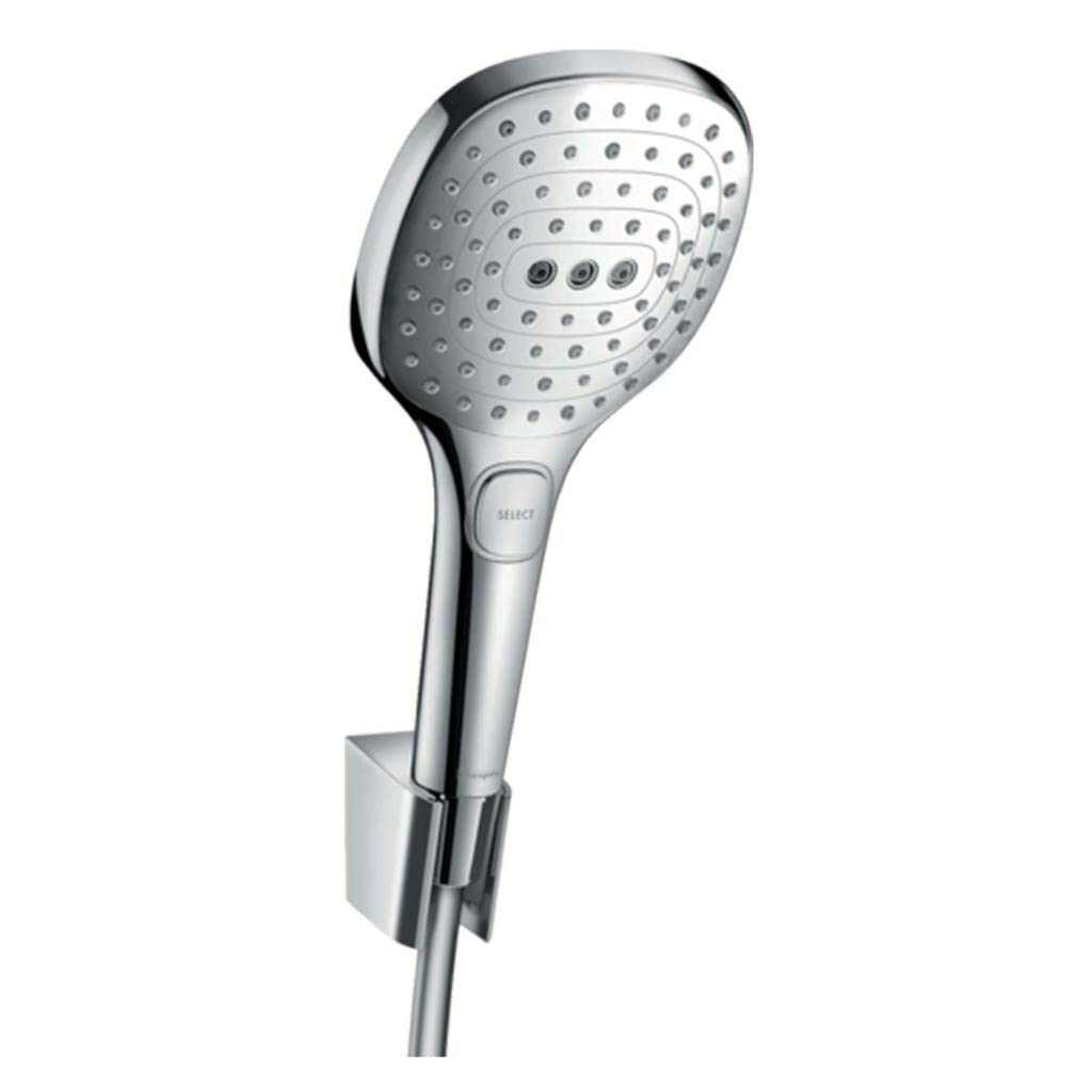 Hansgrohe Raindance Select E 120 3-Jet Shower Holder Set with 160 cm Shower Hose - Modern Bathroom Upgrade for Spa-Like Shower Experience