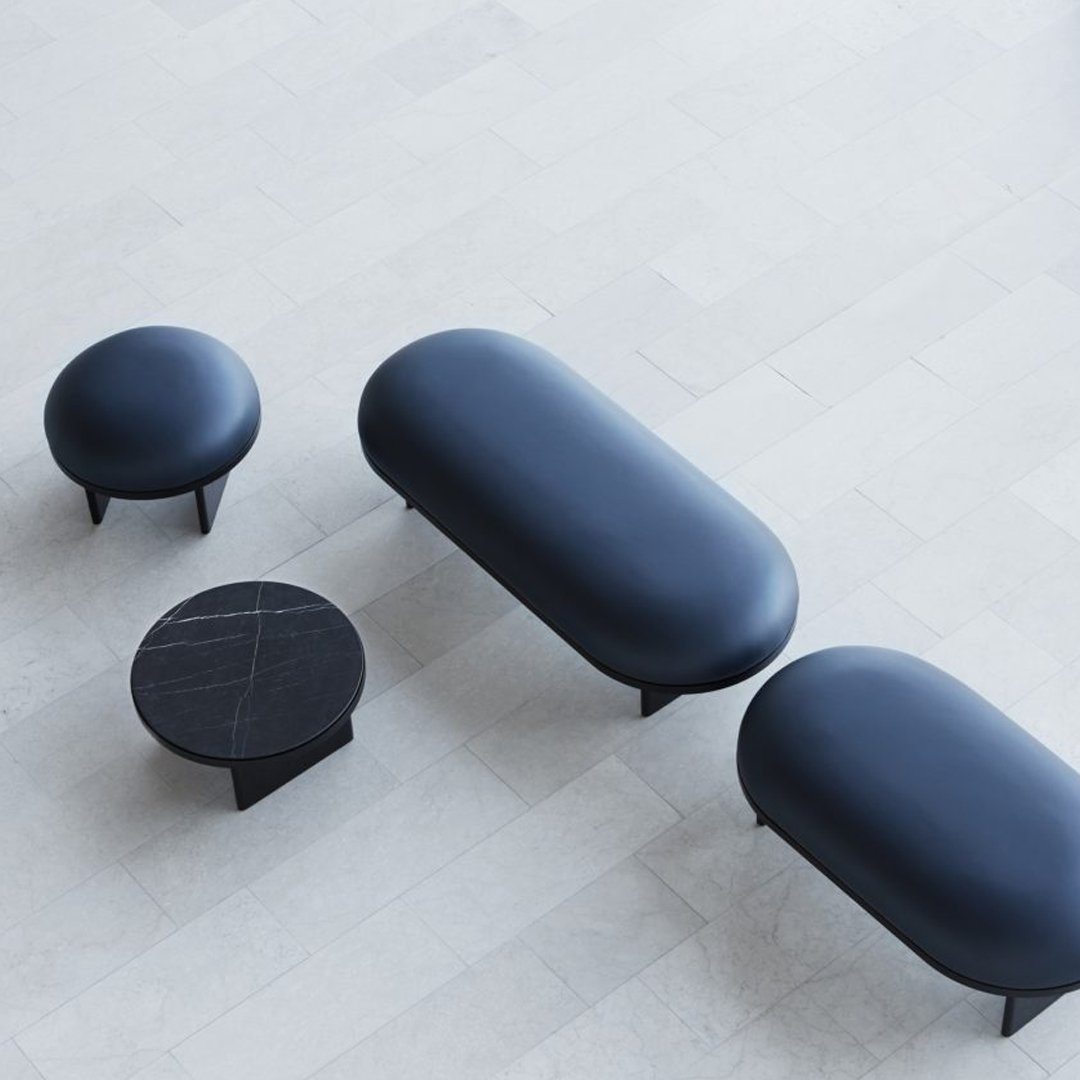 Anza Bench Upholstered - Modern Fabric Bench with Solid Wood Legs for Living Room, Bedroom or Entryway Seating
