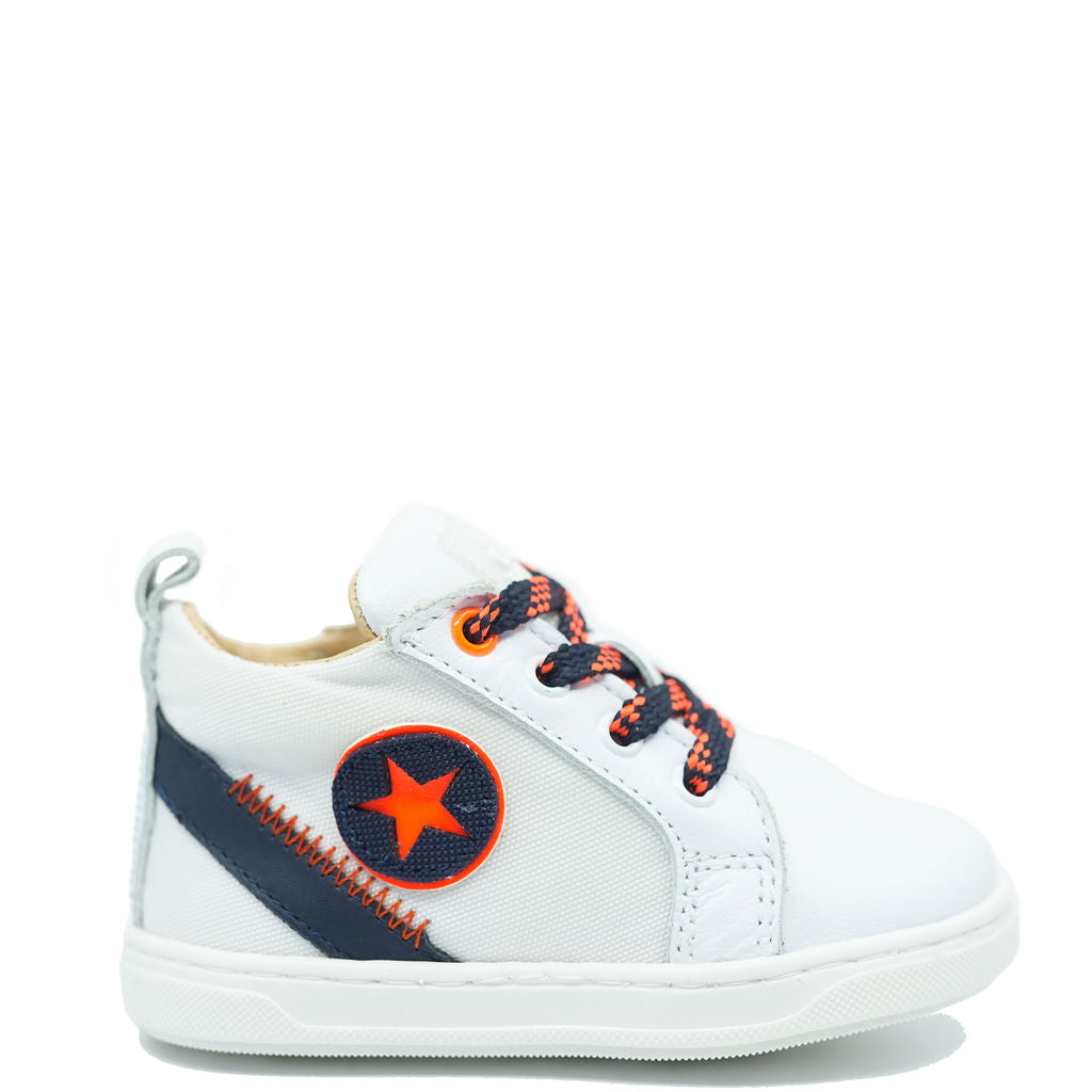 Acebos White and Blue Baby Sneakers - Soft & Comfortable First Walkers for Boys & Girls - Perfect for Daily Wear, Playtime & Special Occasions