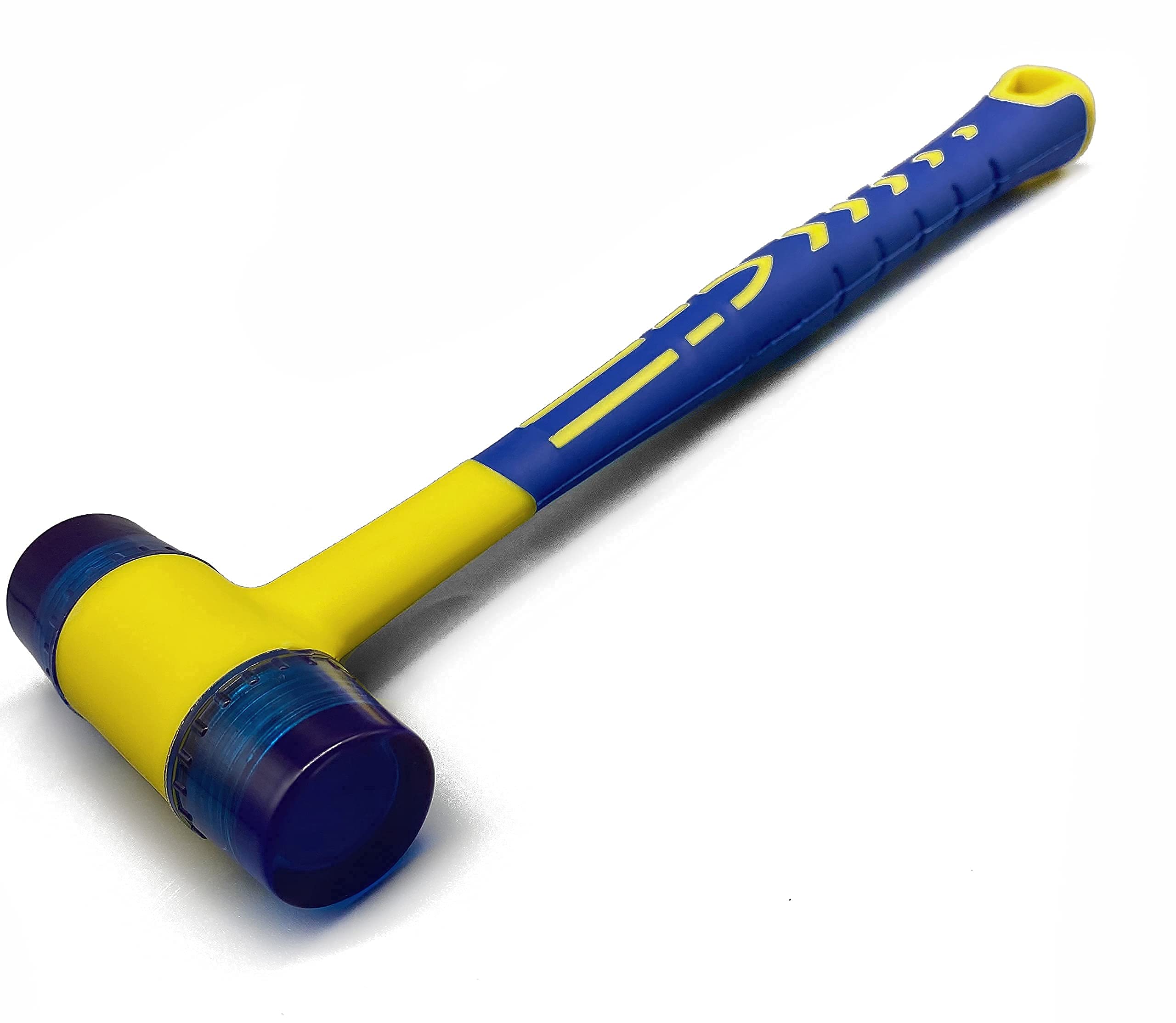 KAIHAOWIN 30mm Rubber Mallet Hammer - Double-Faced Soft Hammer with Ergonomic Anti-Shock Handle for Jewelry Making, Leather Craft, Woodworking & Camping - Perfect for DIY Projects, Home Repairs & Professional Use