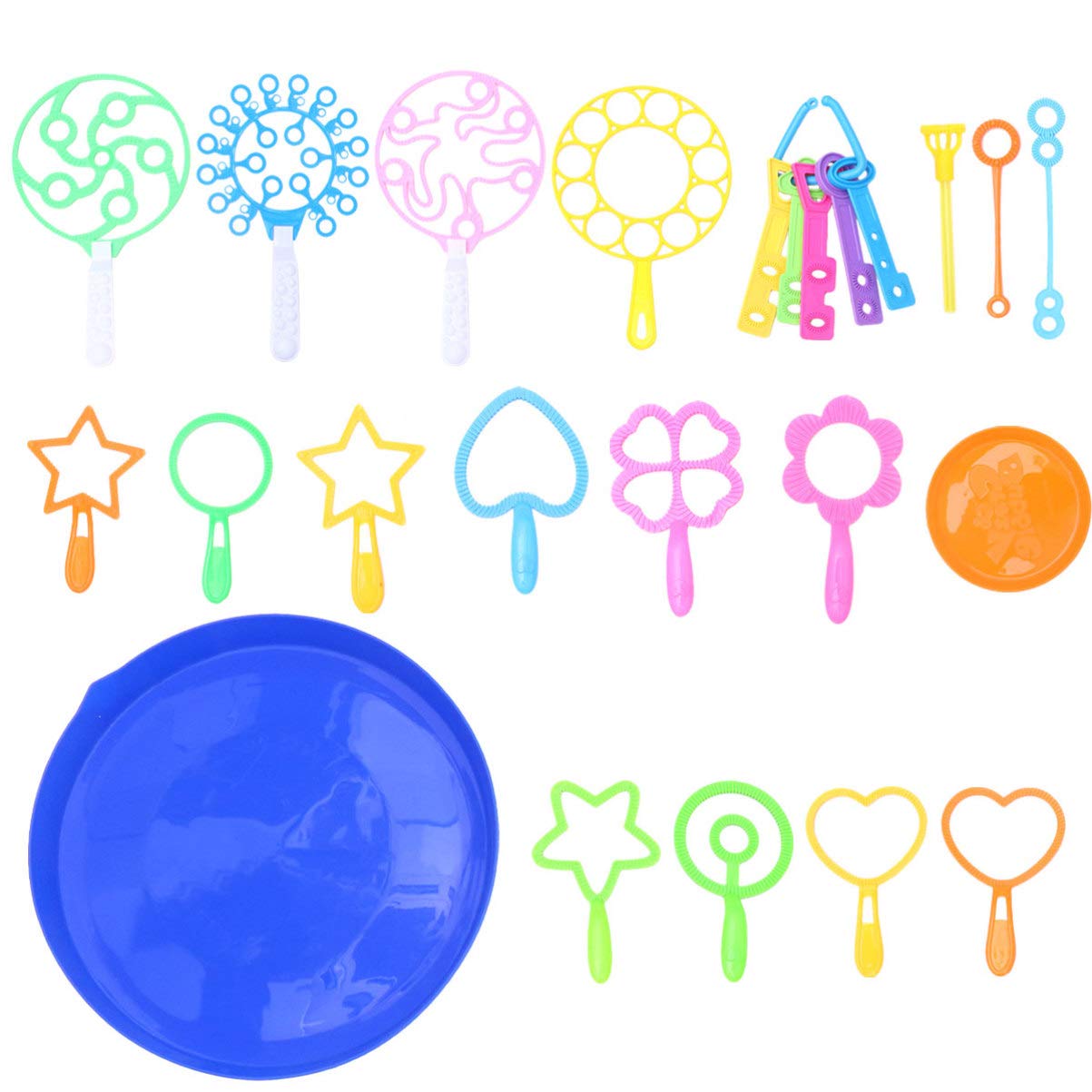 BESPORTBLE 29pcs Bubble Toys Set for Kids - Bubble Wands, Bubble Tubes & Bubble Making Kit - Fun Outdoor Party Games for Birthday, Summer Activities & Backyard Play