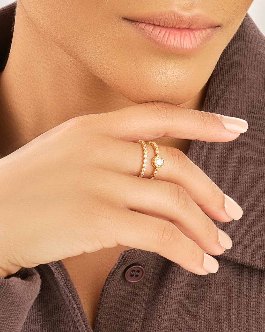 Beauty CZ Stacking Ring Set for Women - 925 Sterling Silver Cubic Zirconia Rings, Elegant & Dainty Stackable Rings for Layering - Perfect for Daily Wear, Parties & Gifts