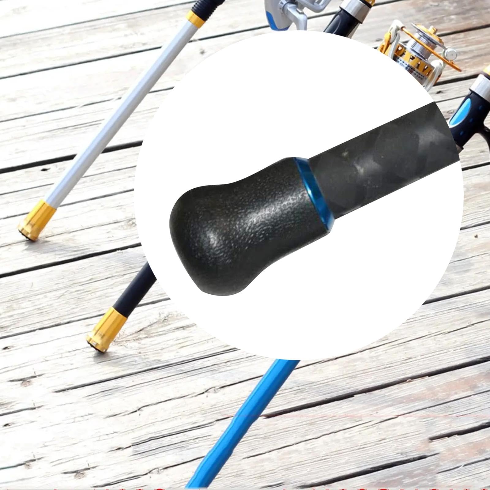 Fishing Rod Butt Cap - Durable Replacement End Cap Protector for Fishing Rods - Compatible with Adult Men & Women - Ideal for Saltwater, Freshwater, and Ice Fishing Accessories