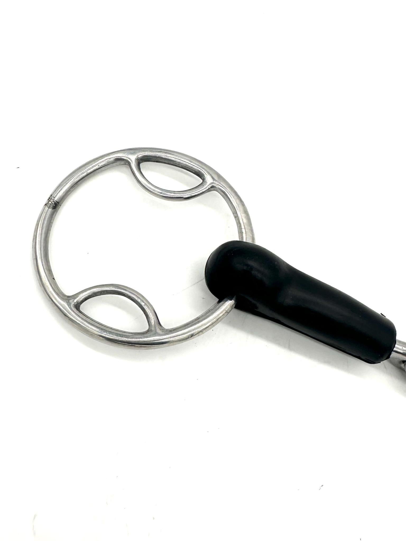 Jake Adams Rubber Single Jointed Bevel Bit - Durable Horse Training Bit for Western & English Riding, Perfect for Trail Riding & Dressage