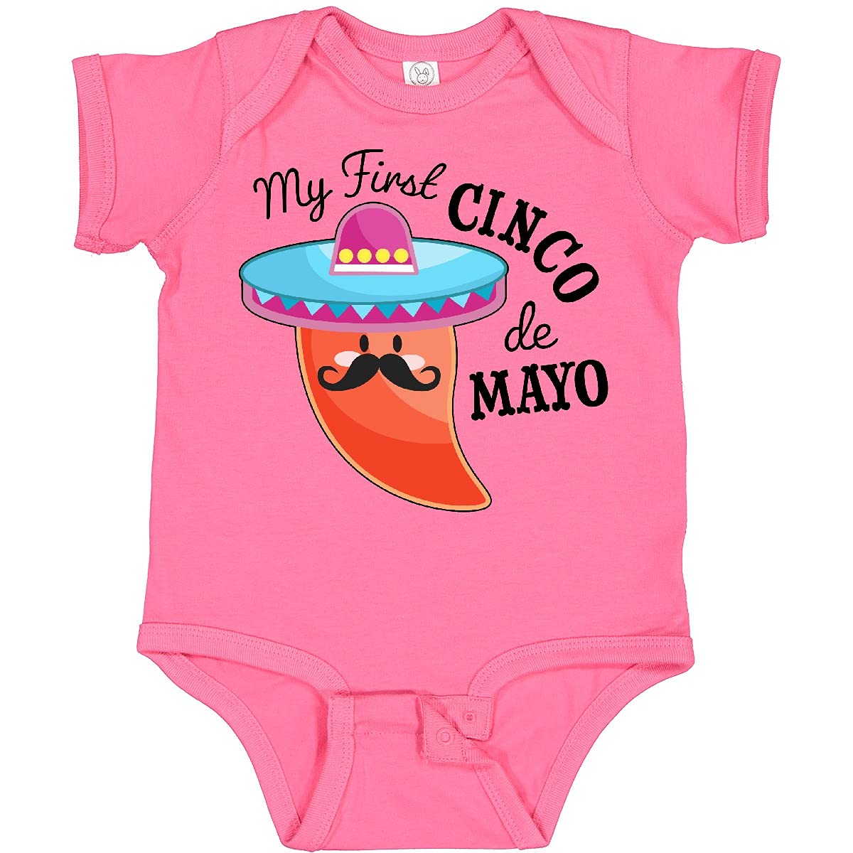 My First Cinco De Mayo Baby Bodysuit - Cute Sombrero Pepper Design for Infants | Perfect for Cinco De Mayo Celebrations, Hispanic Heritage Month & Family Photos