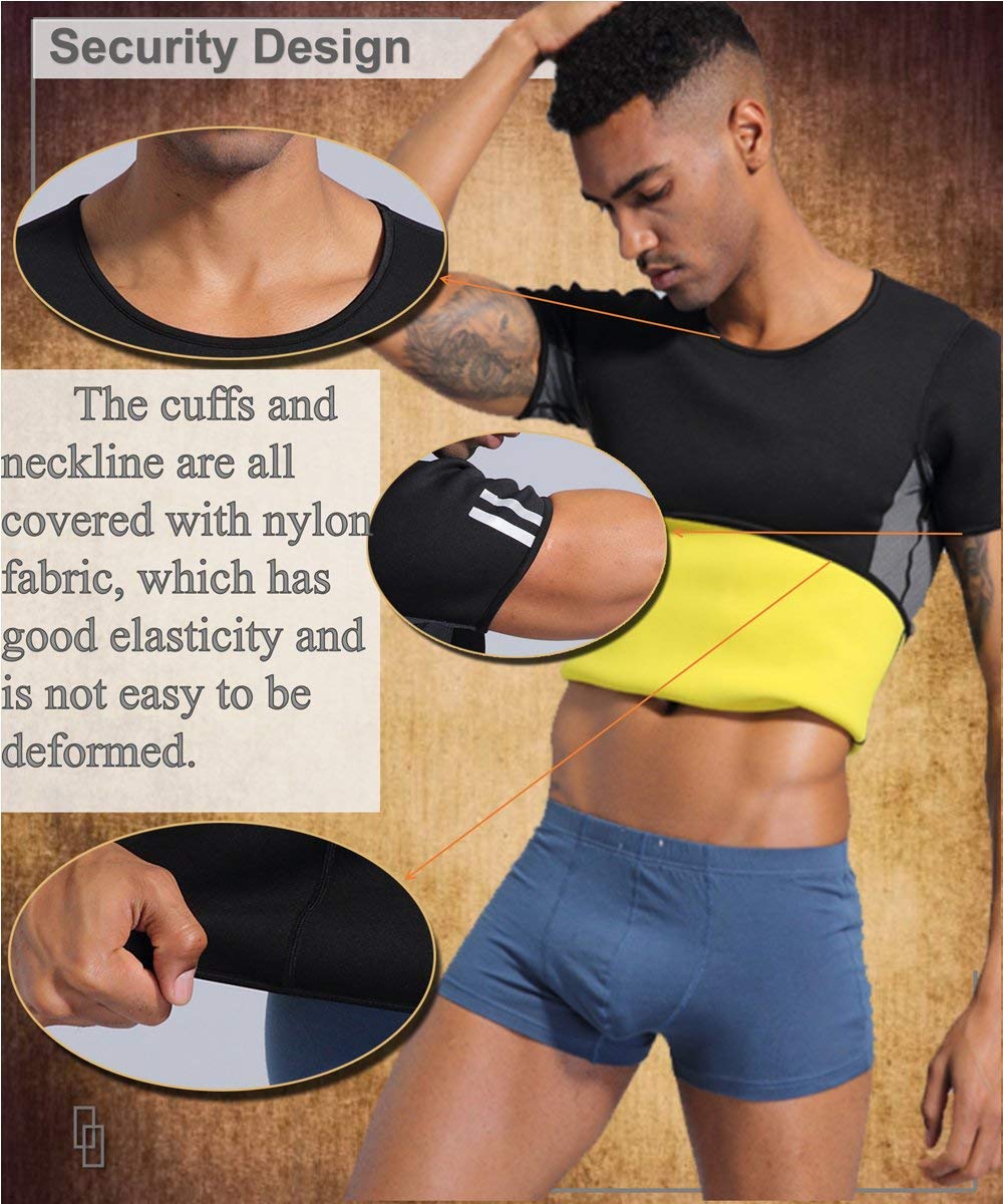 Men's Sauna Suit Shorts - Neoprene Workout Waist Trainer Vest & Tummy Shaper for Weight Loss - Perfect for Gym, Running, and Home Fitness Training