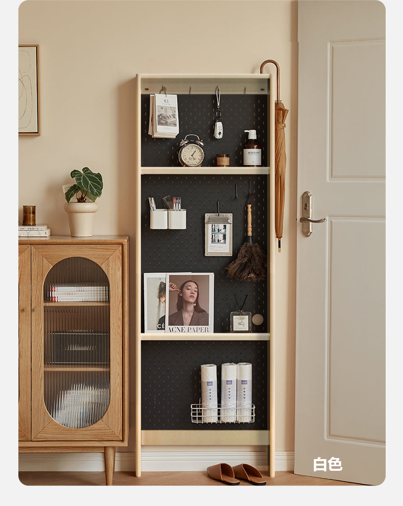 Solid Oak Wood Ultra-Thin DIY Side Cabinet - Perfect for Small Spaces, Bedroom, Living Room & Office Storage