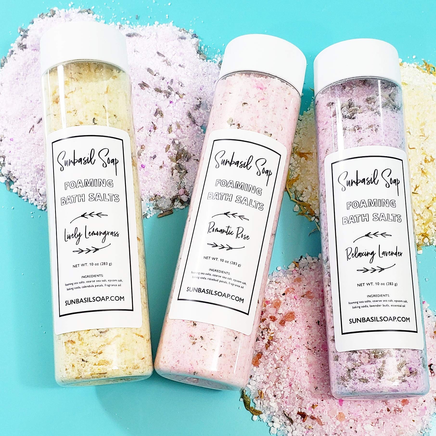 Luxury Rose Bath Salts - Relaxing Spa Gift Set for Women | Aromatherapy, Stress Relief & Self Care | Perfect for Valentine's Day, Mother's Day & Birthday Gifts