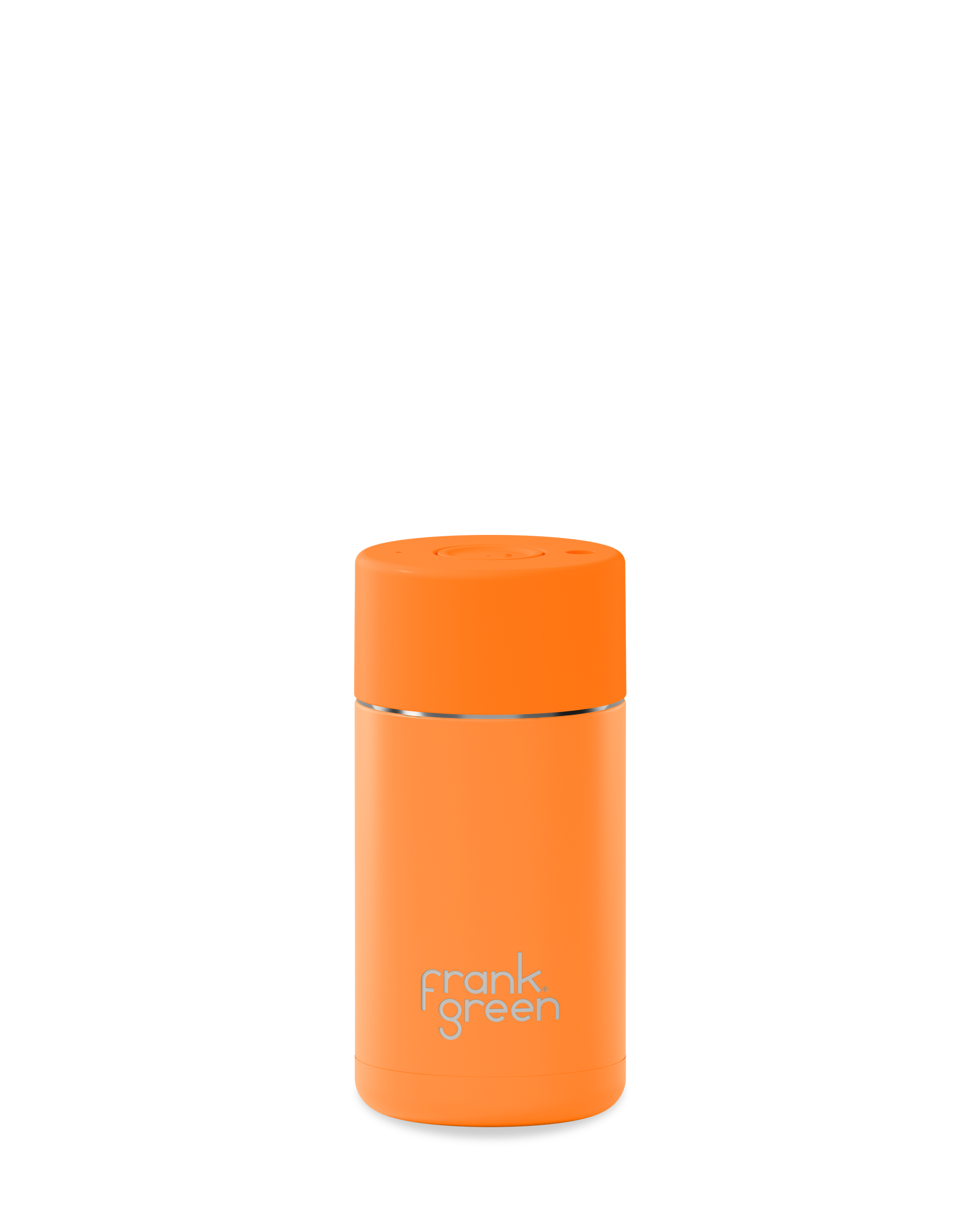 Eco-Friendly Ceramic Reusable Coffee Cup 12oz (355ml) - Vibrant Neon Orange | Perfect for Hot/Cold Drinks, Office, Travel & Sustainable Lifestyle